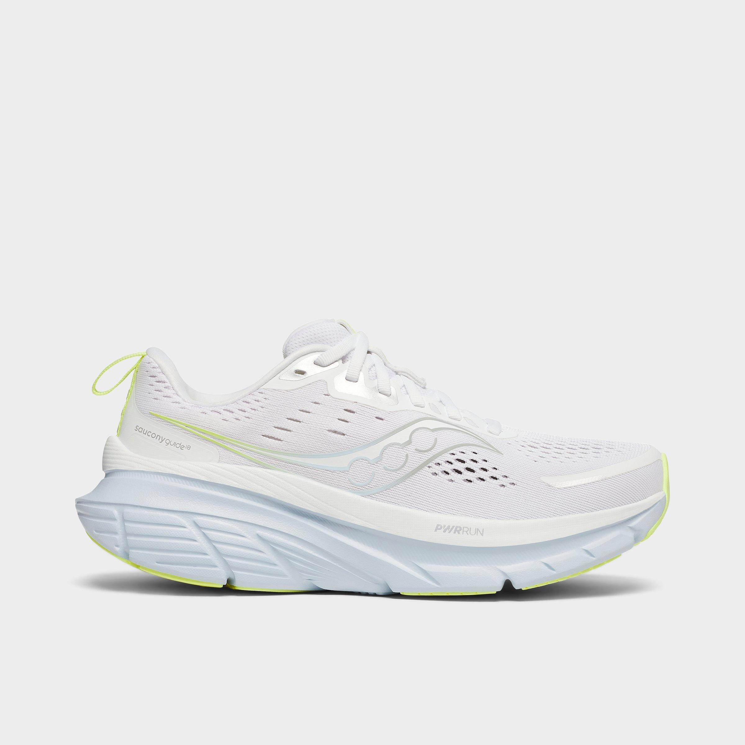 Saucony Women's Guide 18 Running Shoes in White/Ice Melt Size: 5.0
