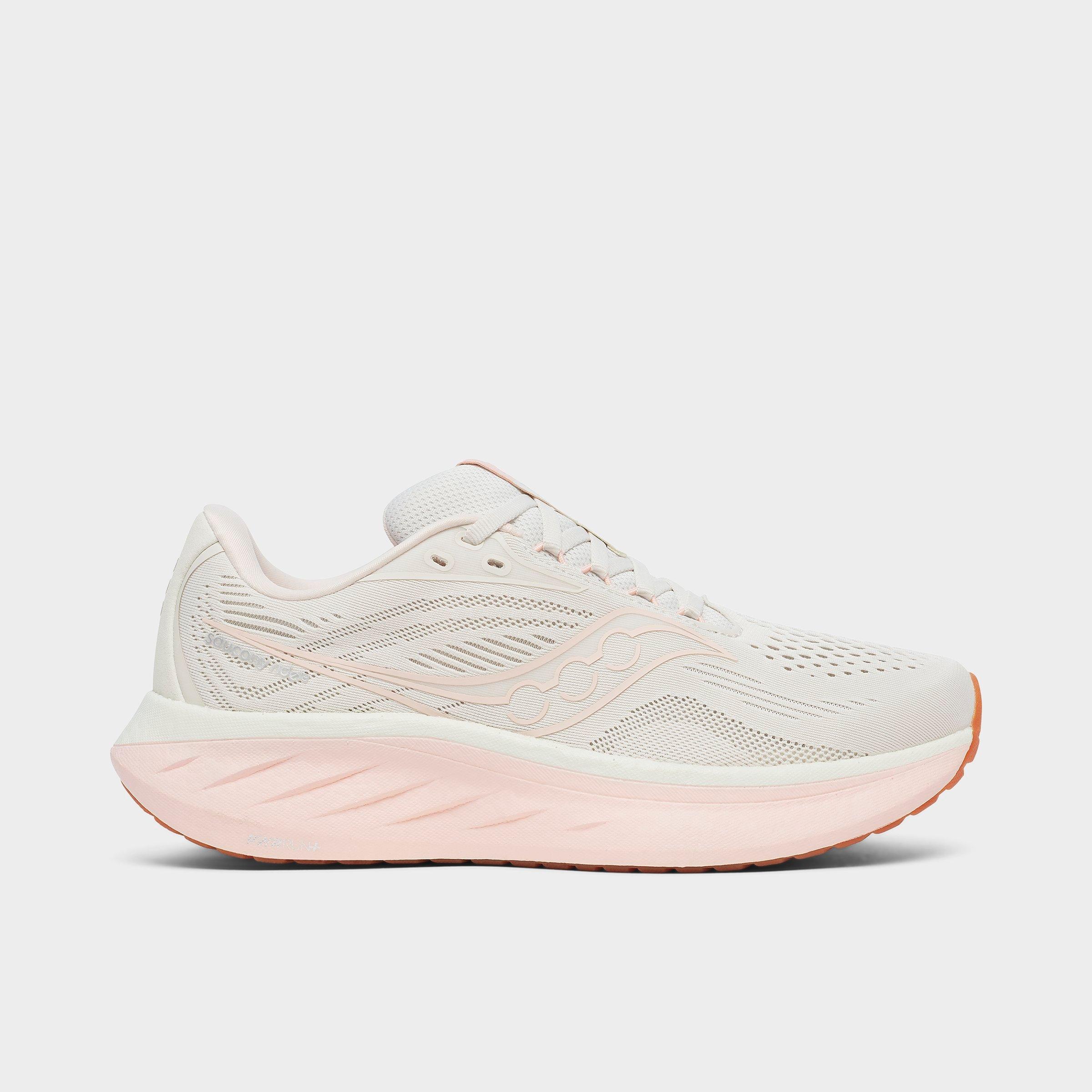 Saucony Women's Ride 18 Running Shoes in Quartz/Peony Size: 5.0