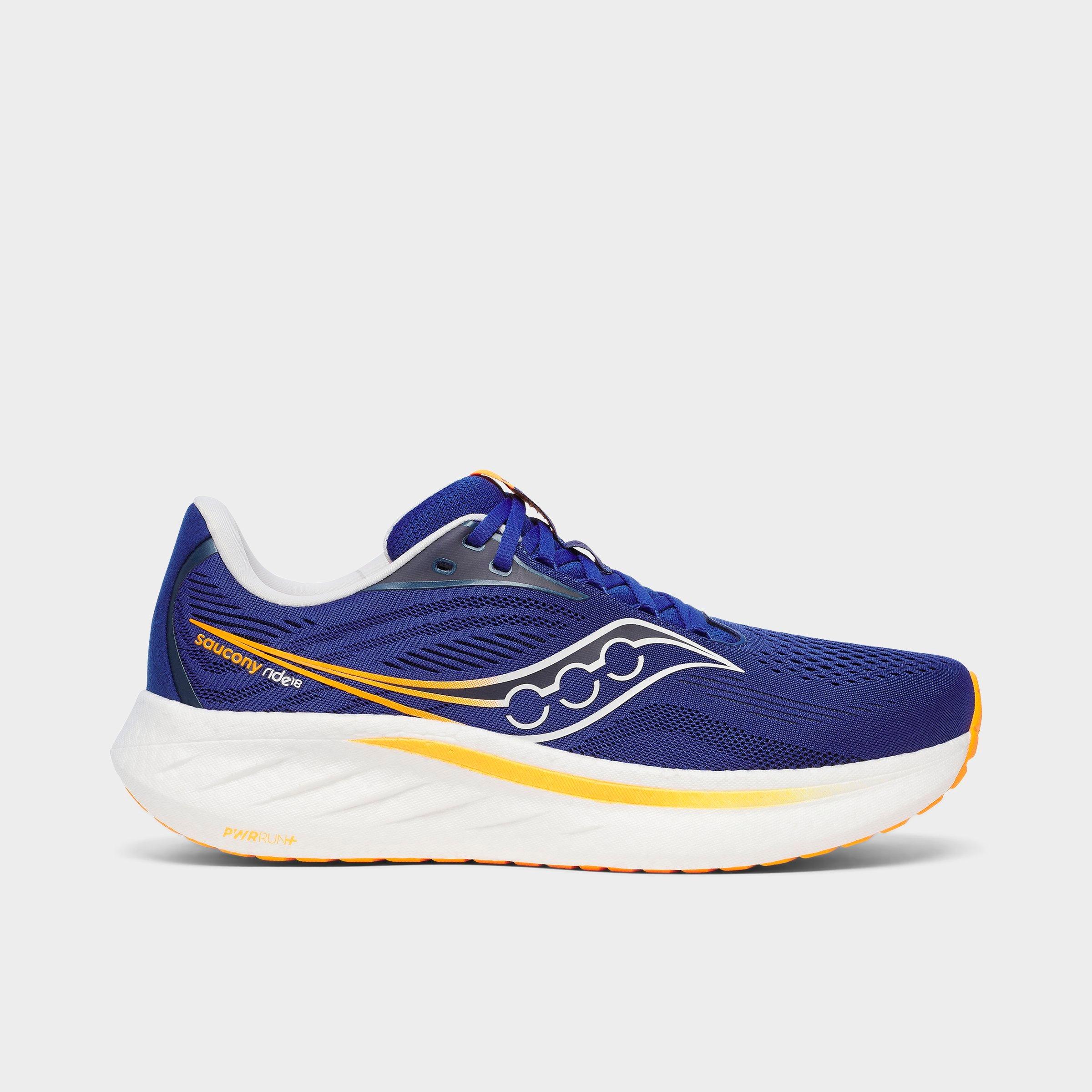 Saucony Men's Ride 18 Running Shoes in Azurite/Peel Size: 7.0