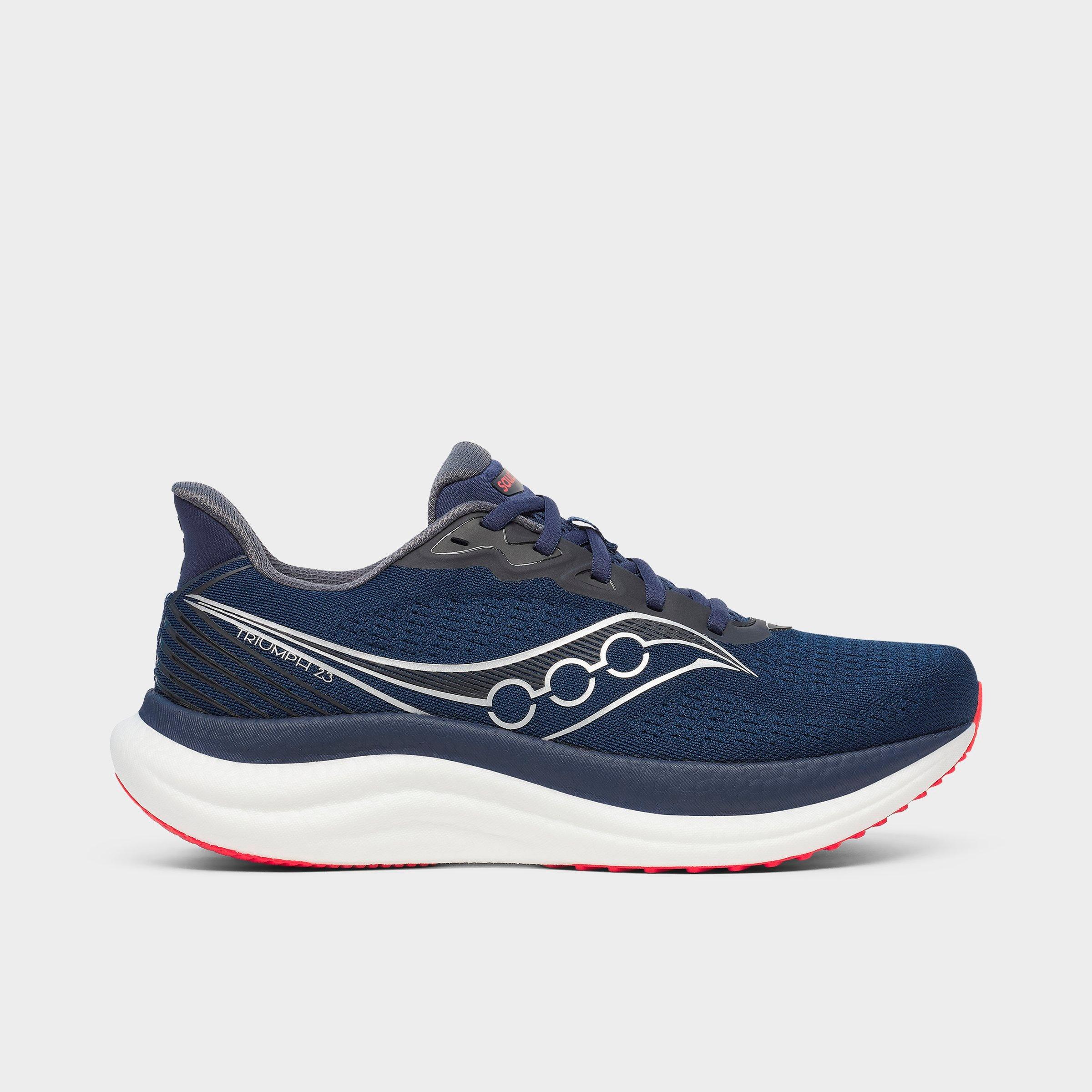 Saucony Men's Triumph 23 Running Shoes in Navy/Red Size: 7.0