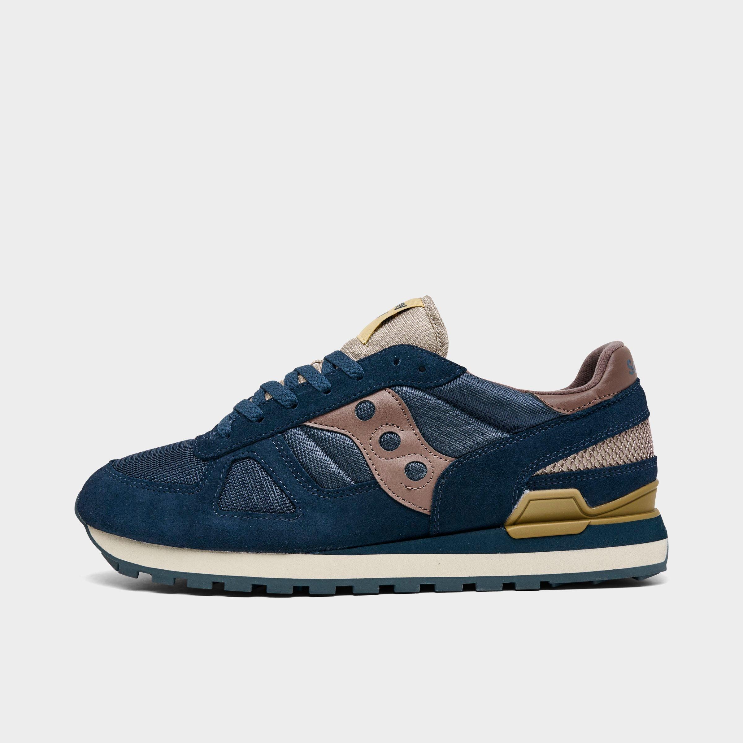 Saucony Men's Shadow Original Casual Shoes in Navy/Brown Size: 8.5