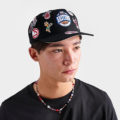 Mitchell And Ness Allover Conference Nba Deadstock Hwc Snapback Hat 100% Polyester/wool In Black
