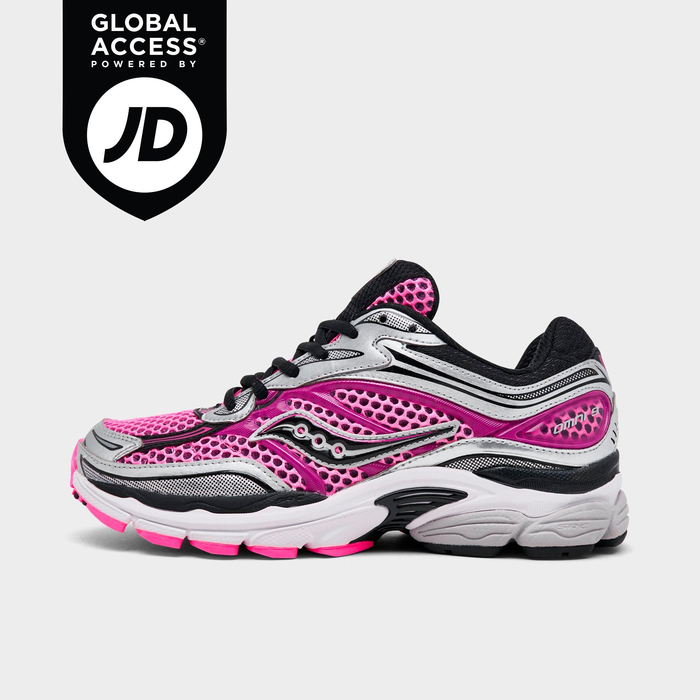 Saucony Women's ProGrid Omni 9 Casual Shoes in SHOCK/PINK Size: 5.0
