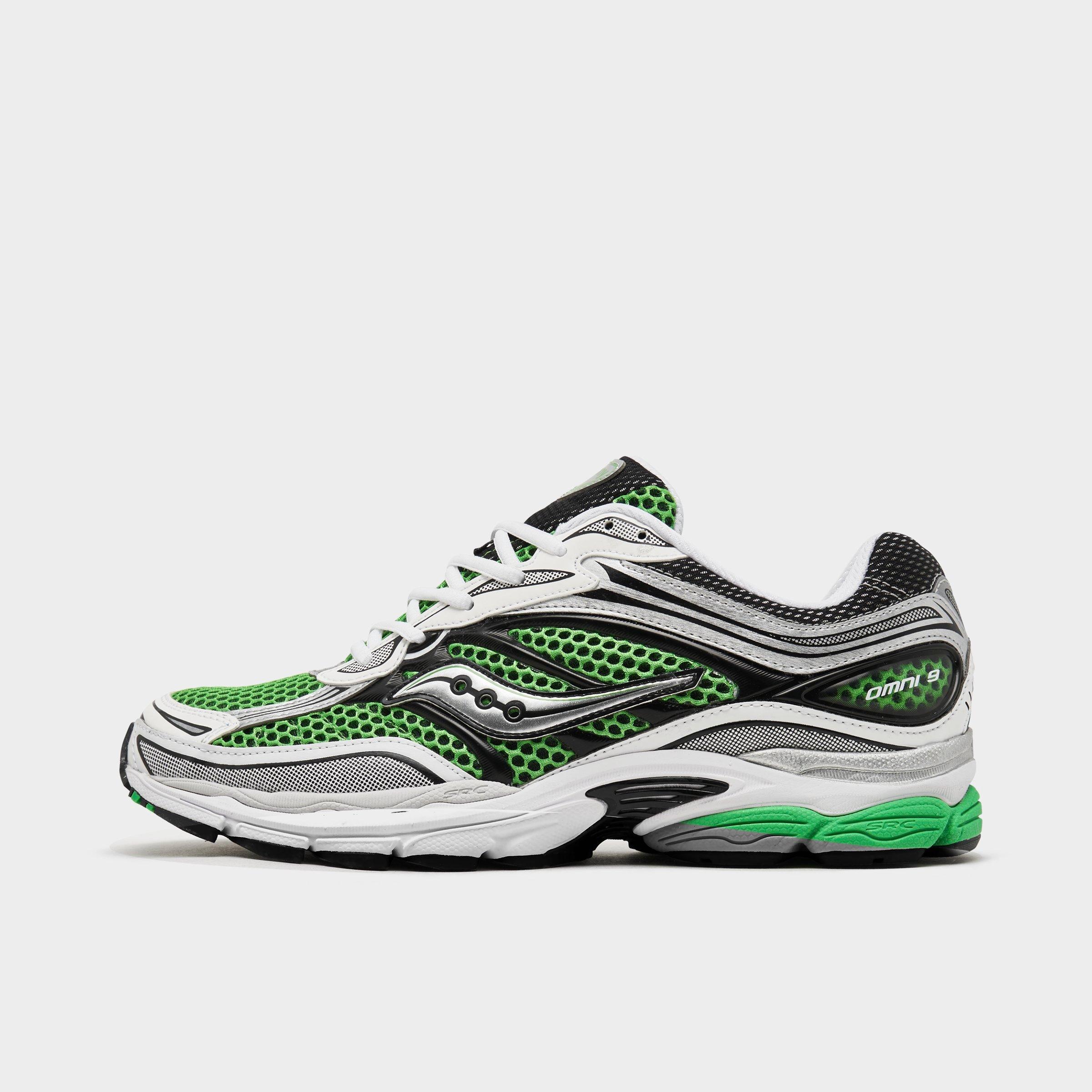 Saucony Men's ProGrid Omni 9 Casual Shoes in Green/Green Size 9.5