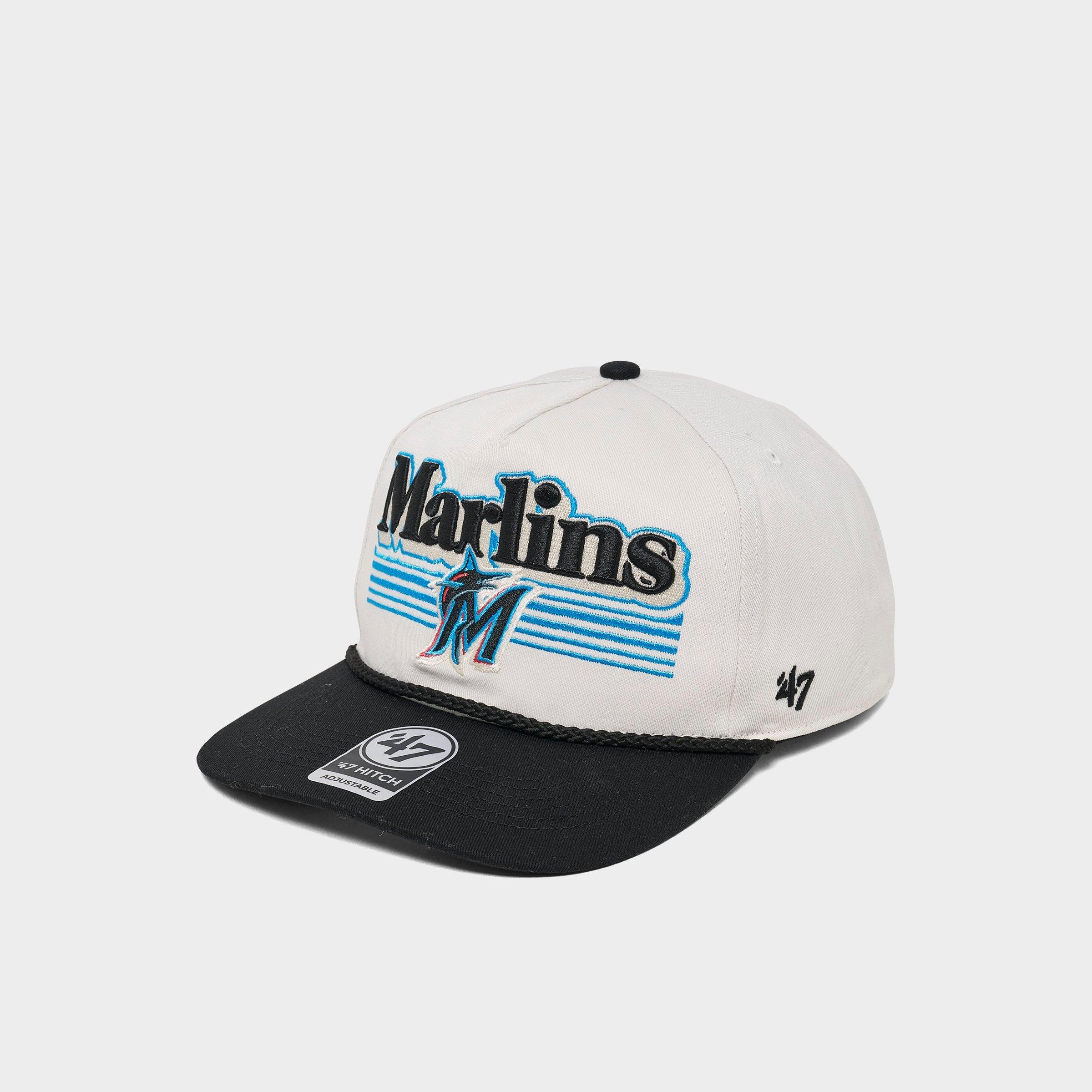 47 Brand '47 Miami Marlins MLB HITCH Snapback Hat in Sandstone/Black