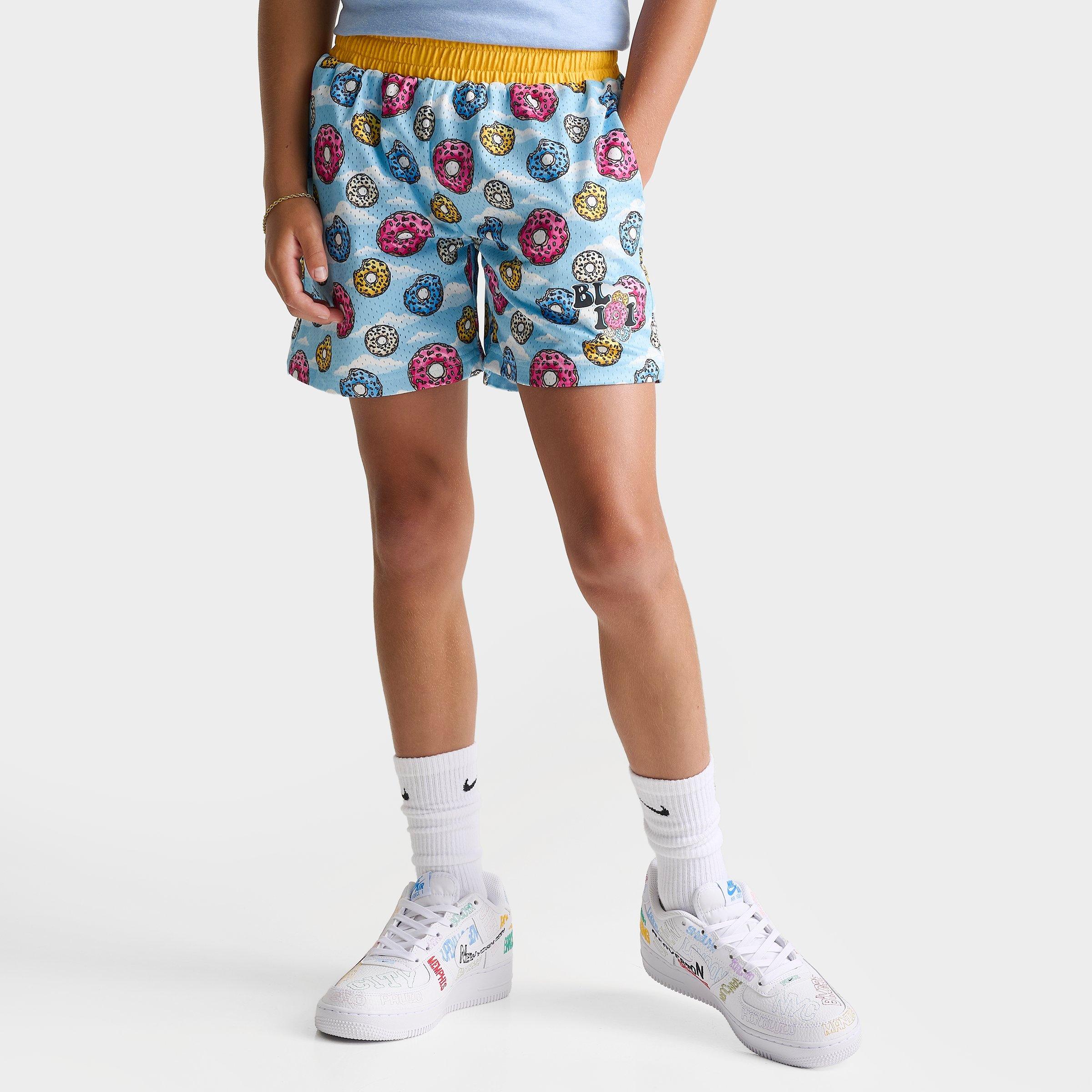 Baseball Lifestyle 101 Big Kids Sugar Rush Donut Shorts in Light Blue Size: XL