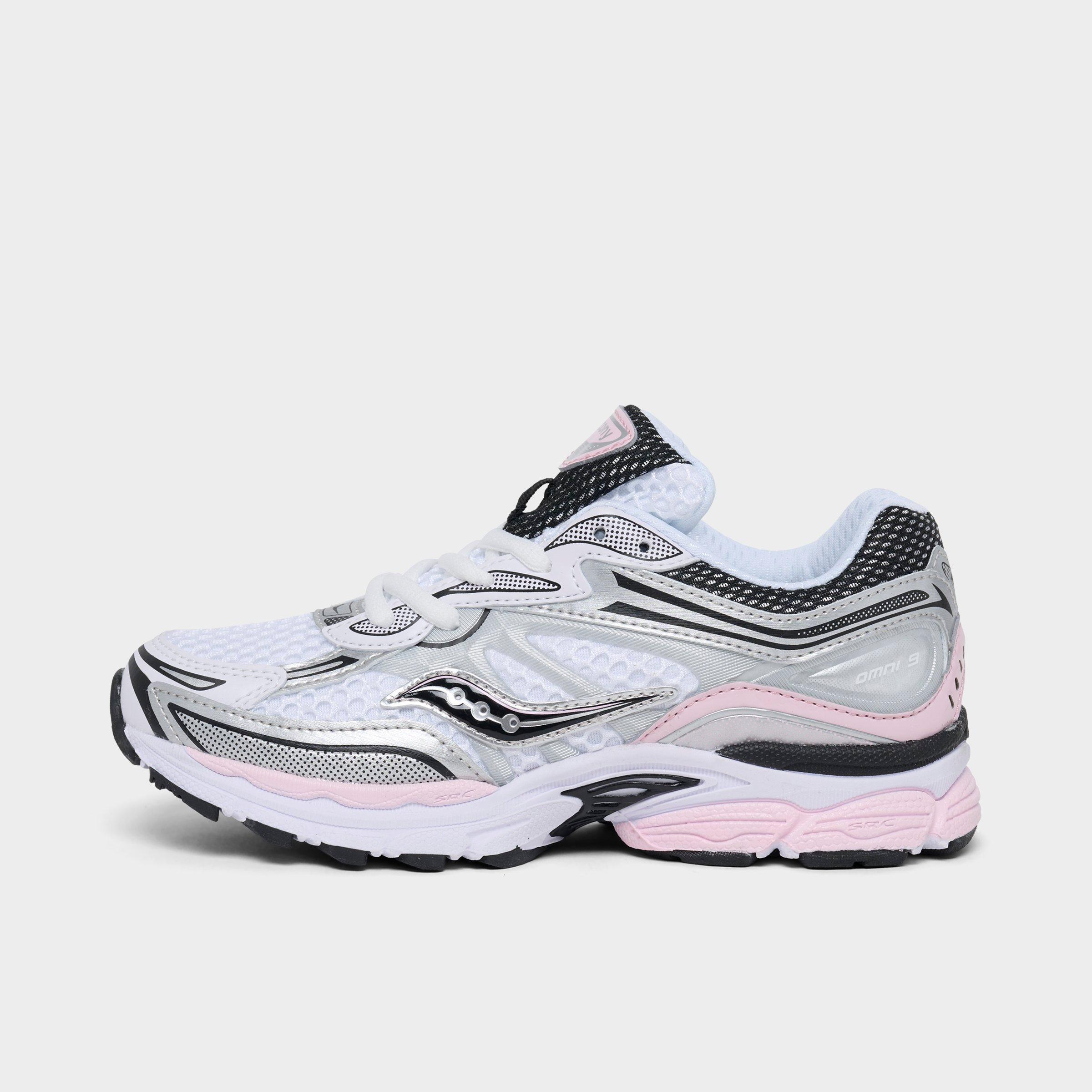 Saucony Little Kids Omni 9 KDZ Casual Shoes in Silver/Pink Size: 1.0