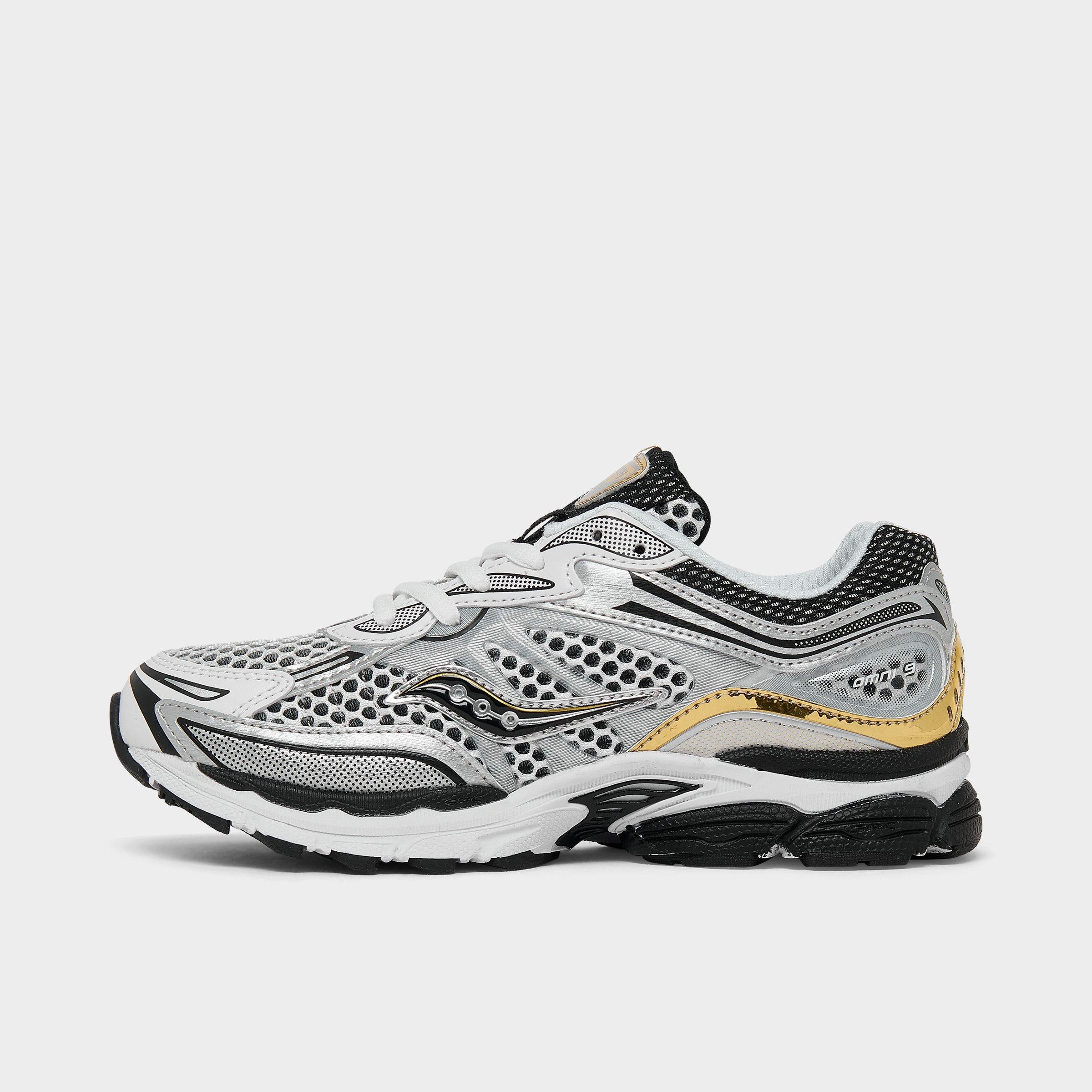 Saucony Little Kids Omni 9 KDZ Casual Shoes in Silver/Gold Size: 1.0