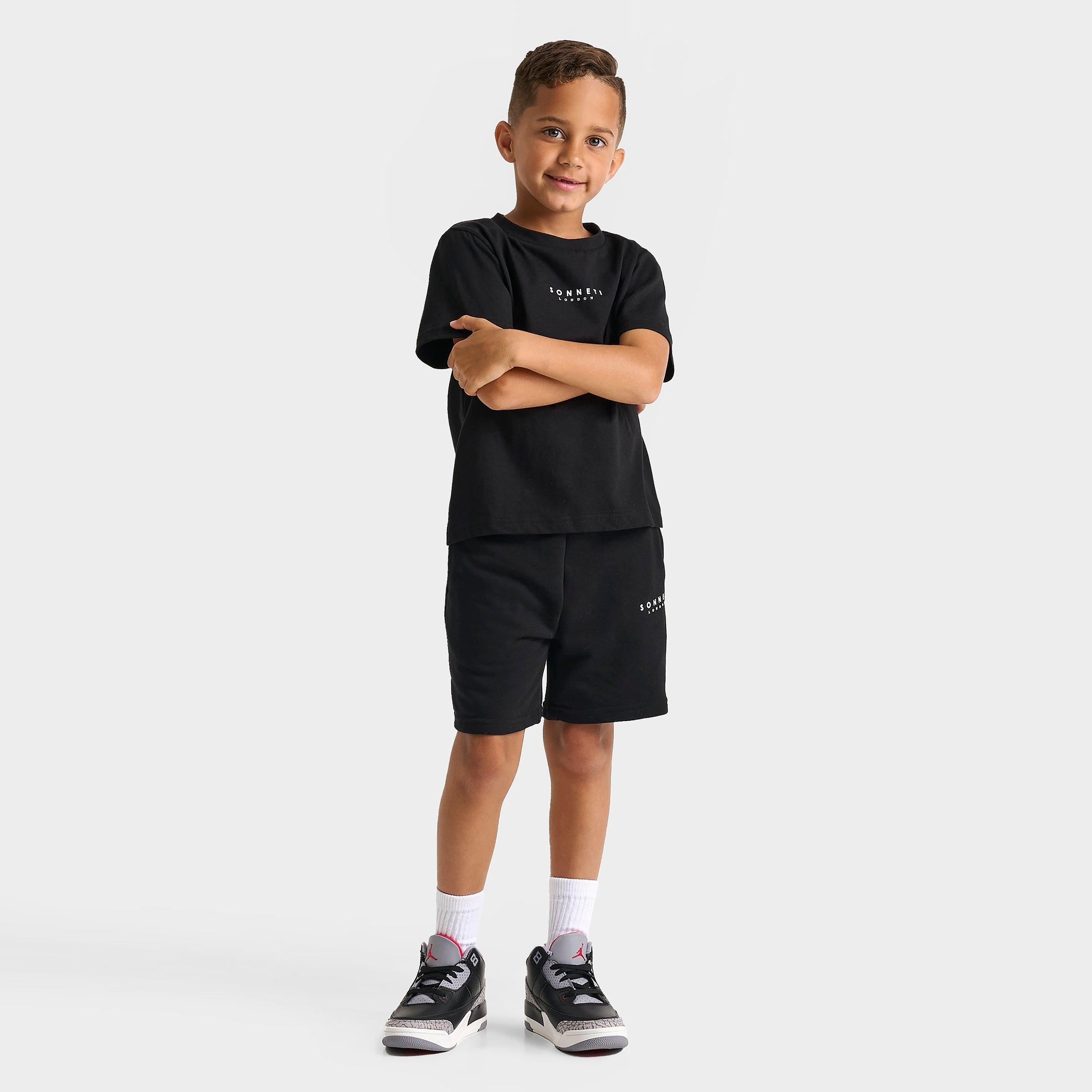 Sonneti Little Kids London T-Shirt and Shorts Set in Black Size: 4.0