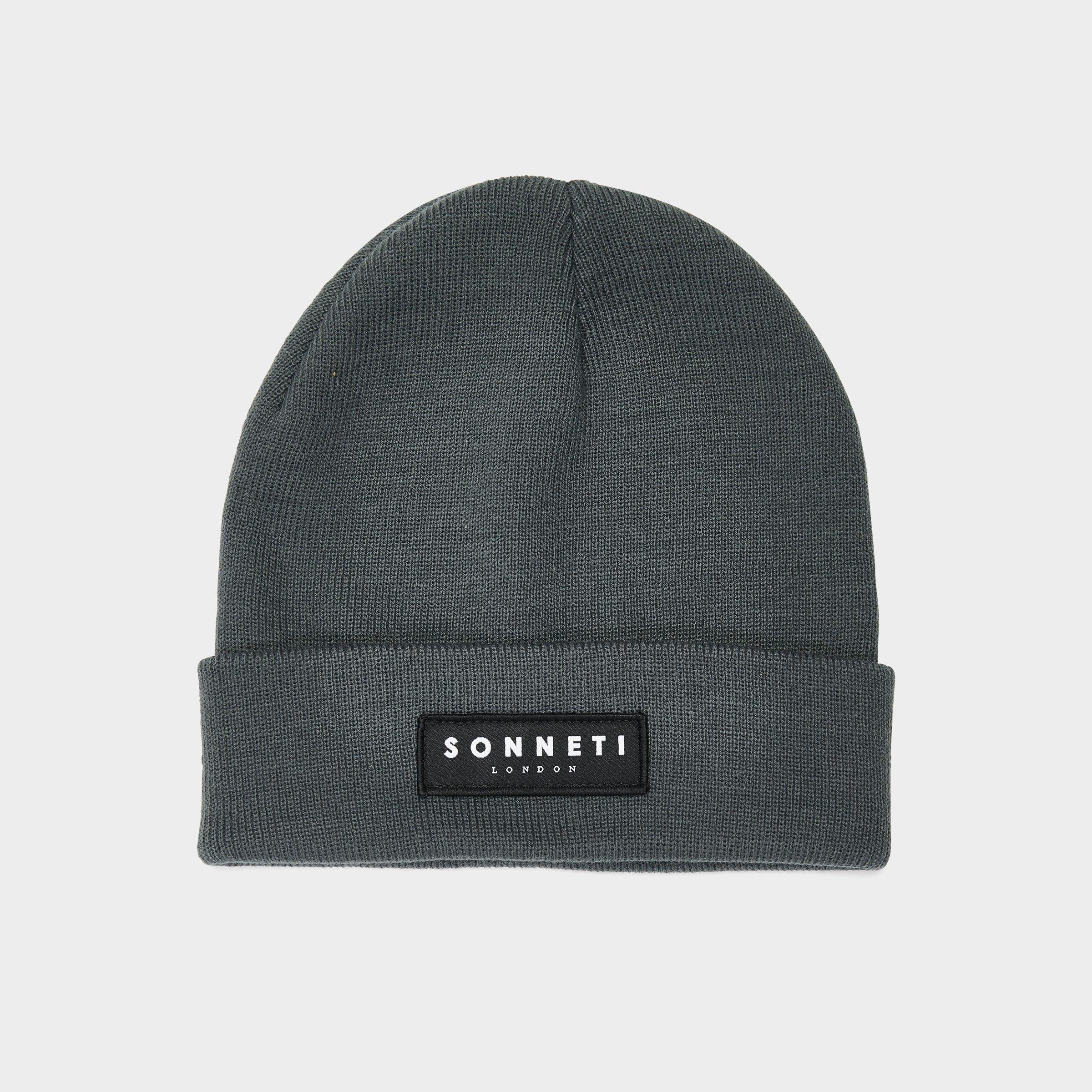 Sonneti London Beanie Hat in Grey/Turbulence Grey Knit