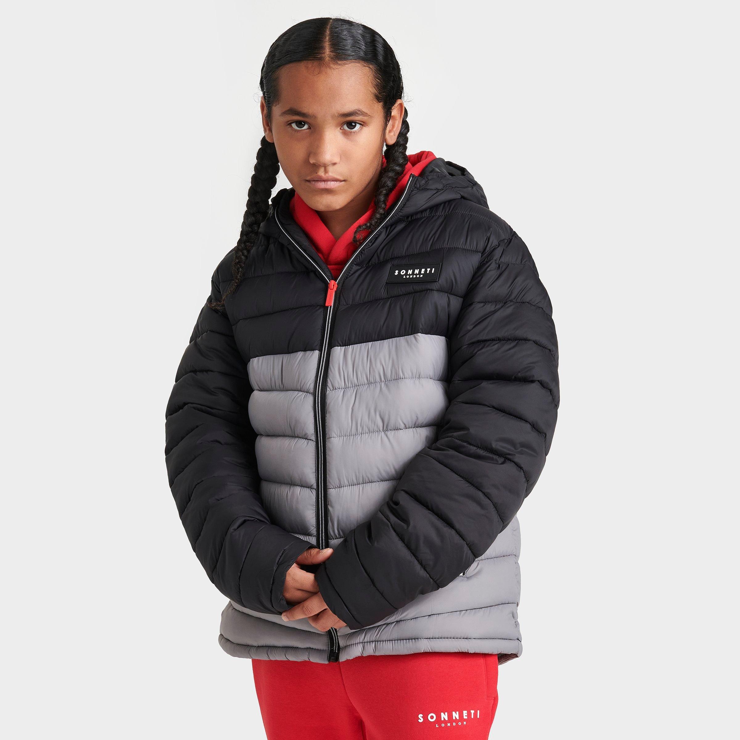 Sonneti Kids'  Boys' Optic Puffer Jacket In Titanium/black