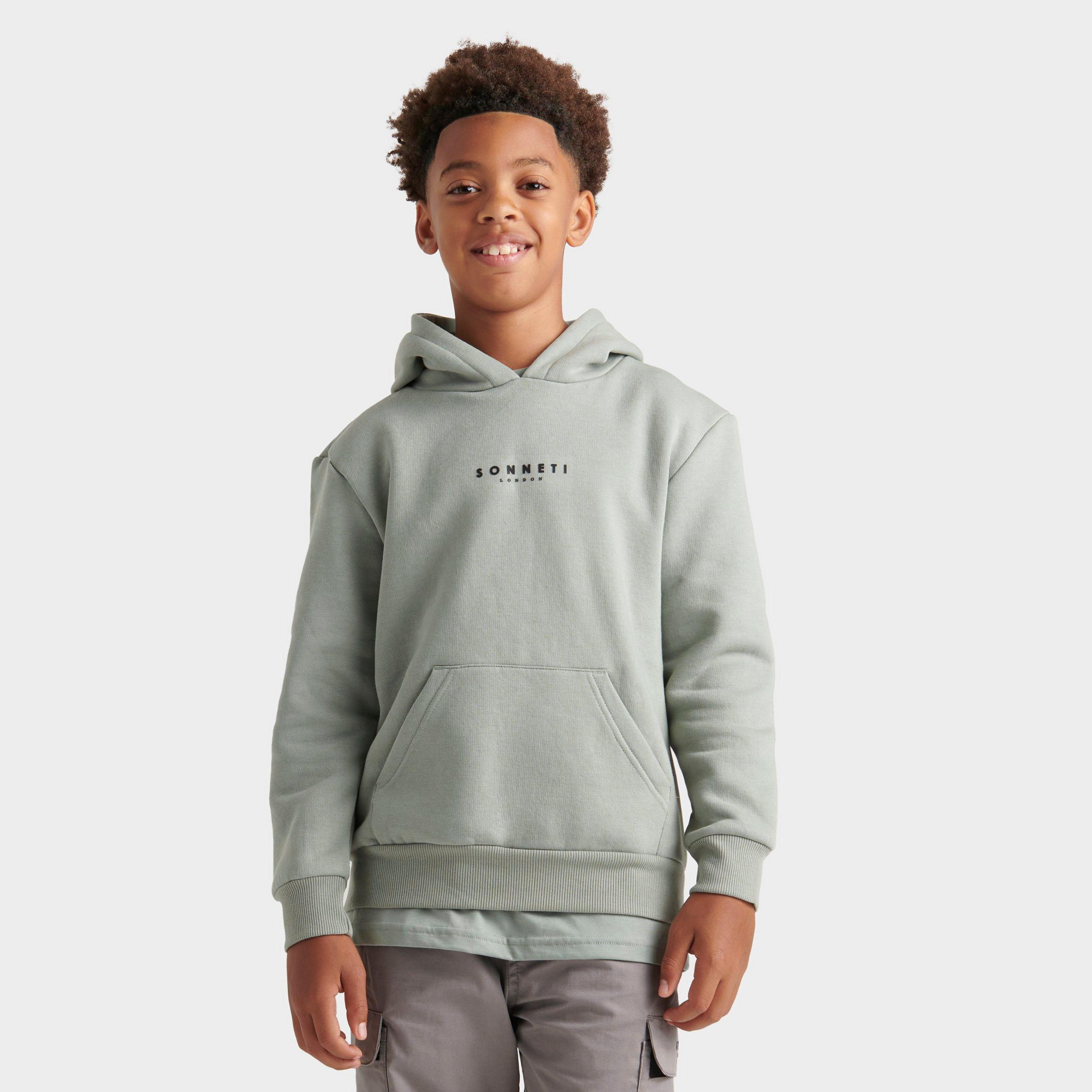 Sonneti Kids' London Pullover Hoodie In Mica Green