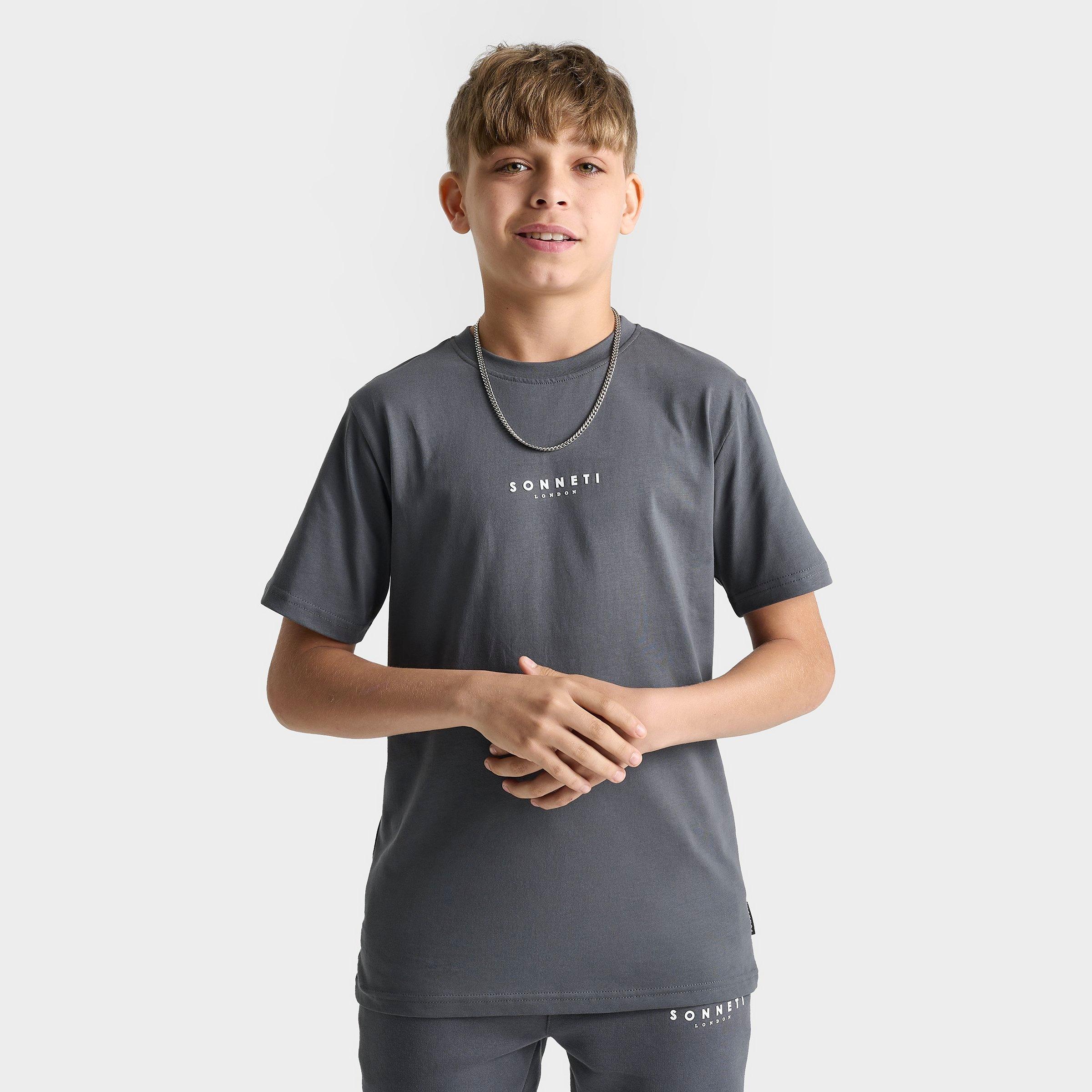 Sonneti Kids' Core London T-shirt Size Small Cotton In Gray