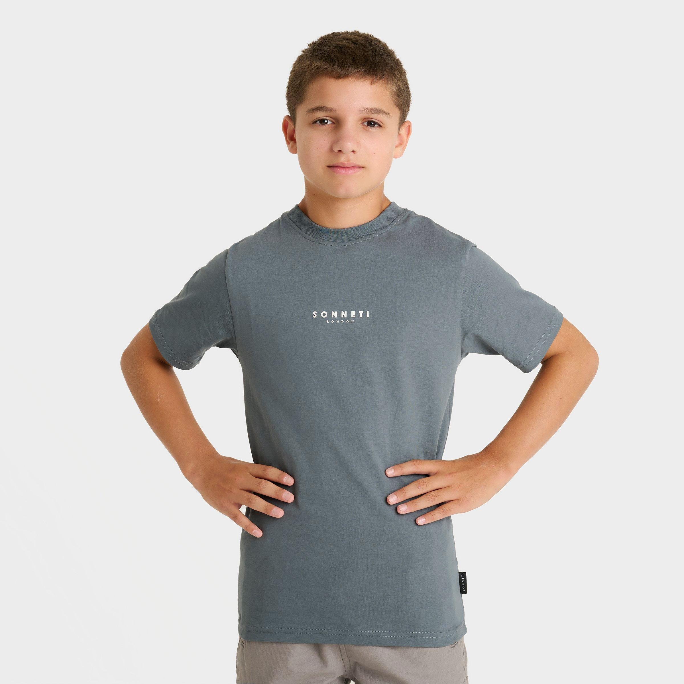 Sonneti Big Kids London Core T-Shirt in Stormy Weather Size: Small