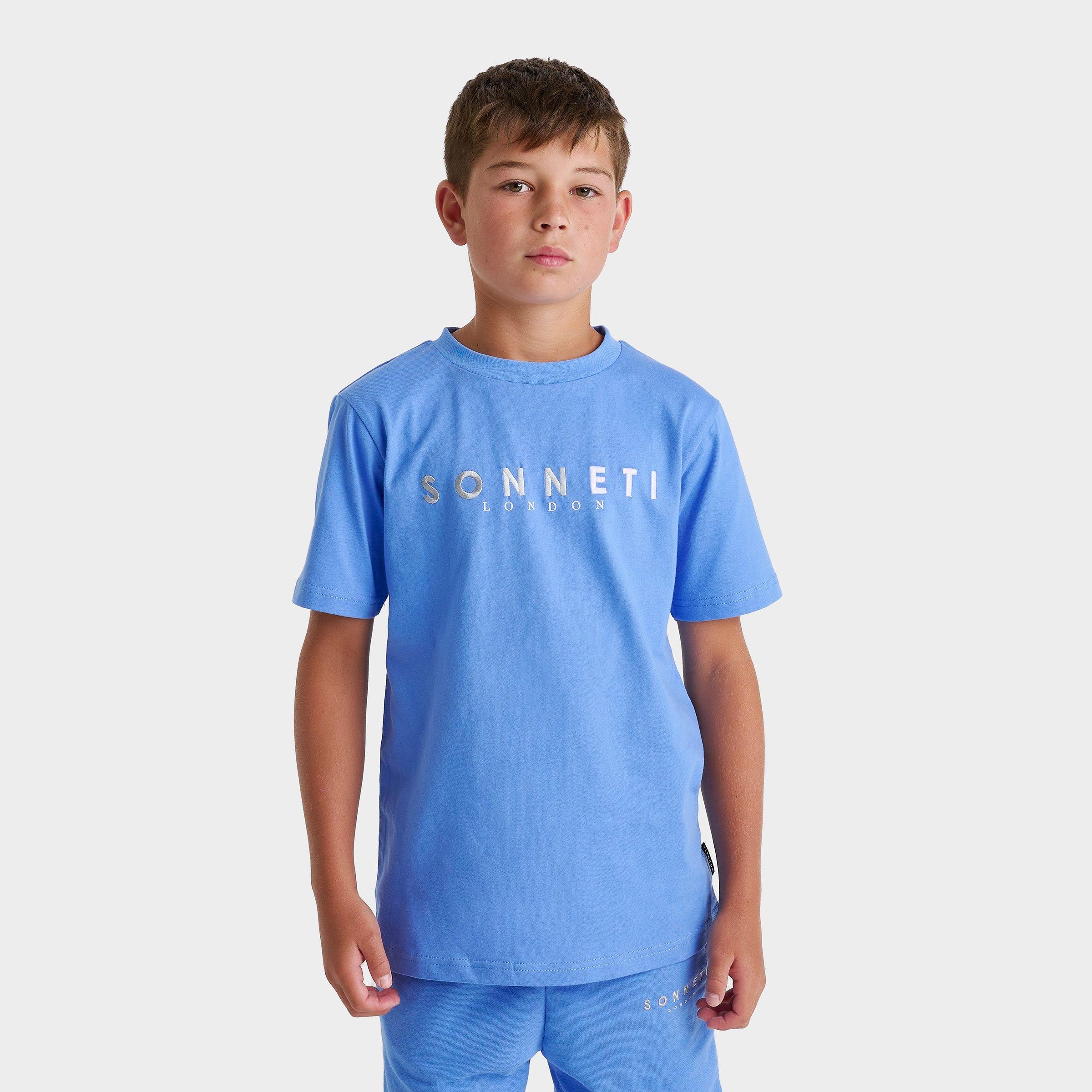 Sonneti Big Kids Hare French Terry Shorts in Carolina Blue Size: Small