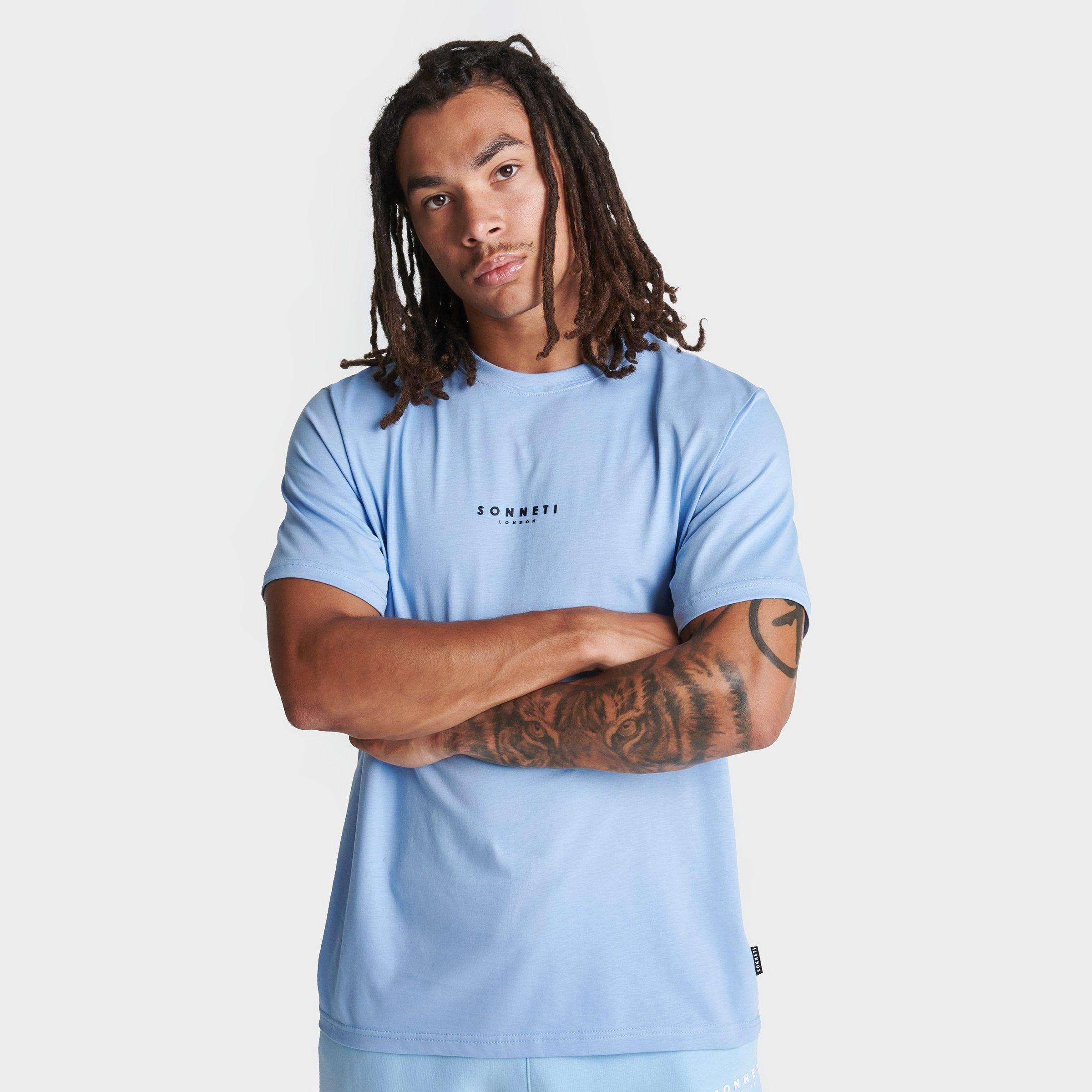 Sonneti London T-shirt In Carolina Blue/black