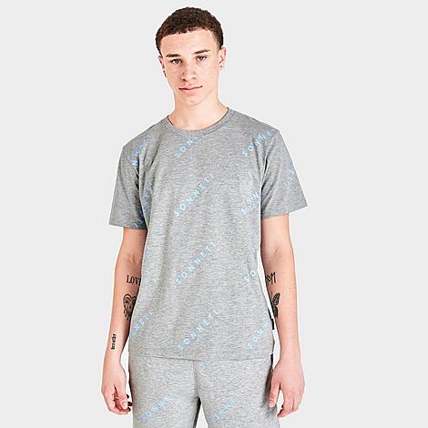 Sonneti Men's Allover Print T-shirt In Grey Marl
