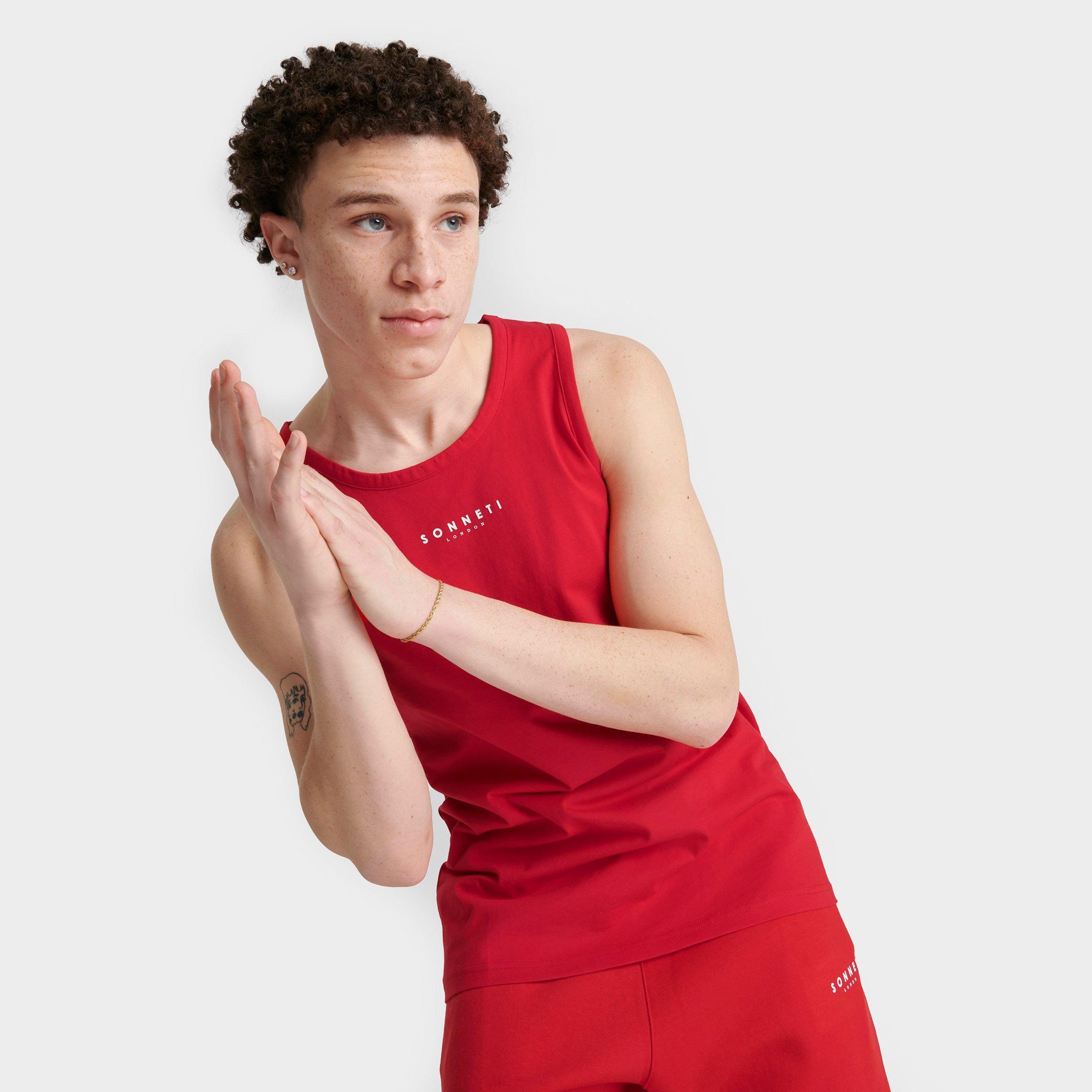 Supply And Demand Sonneti Men's Blast Tank Top In High Risk Red