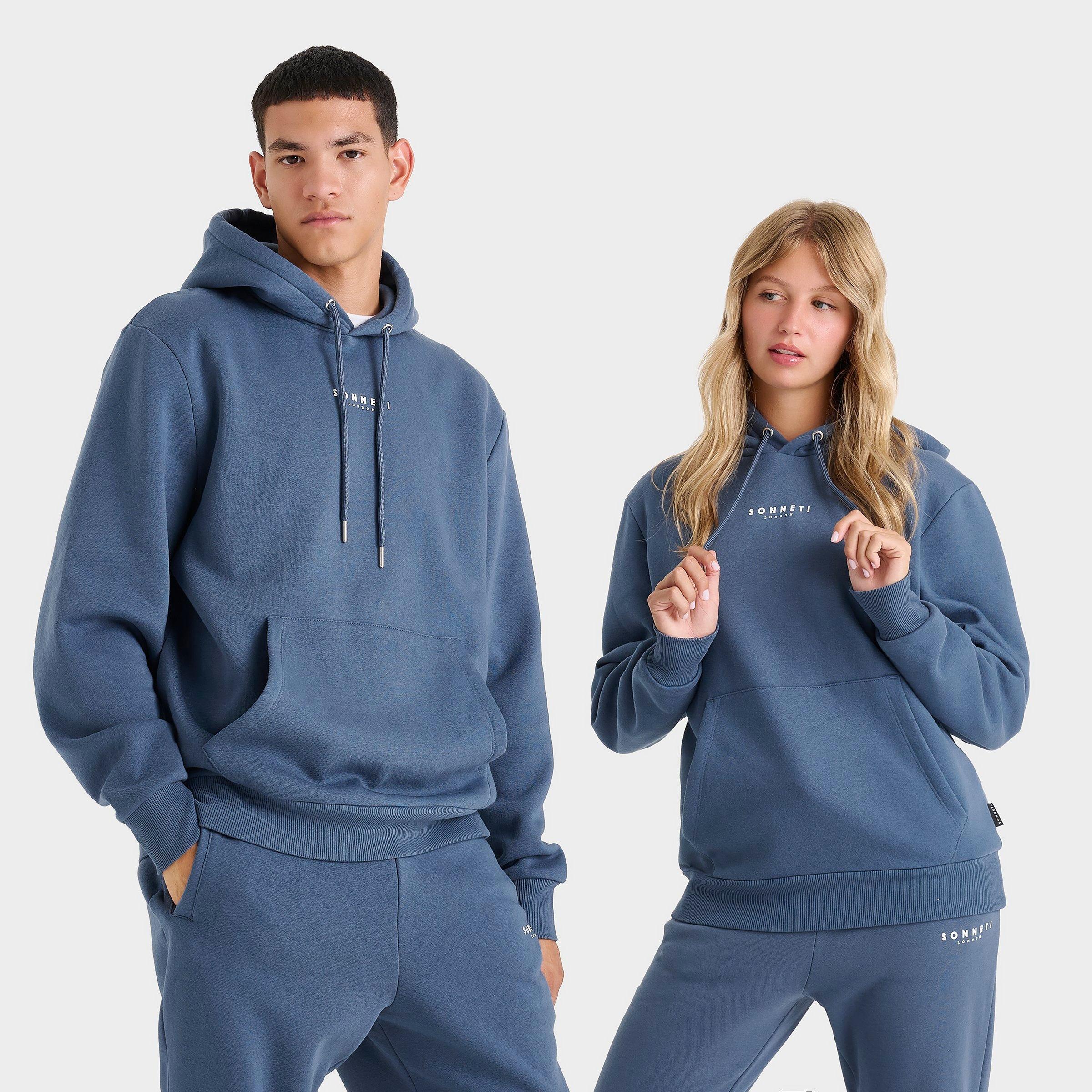 Sonneti Men's London Essential Hoodie in Vintage Indigo/White Size: XS