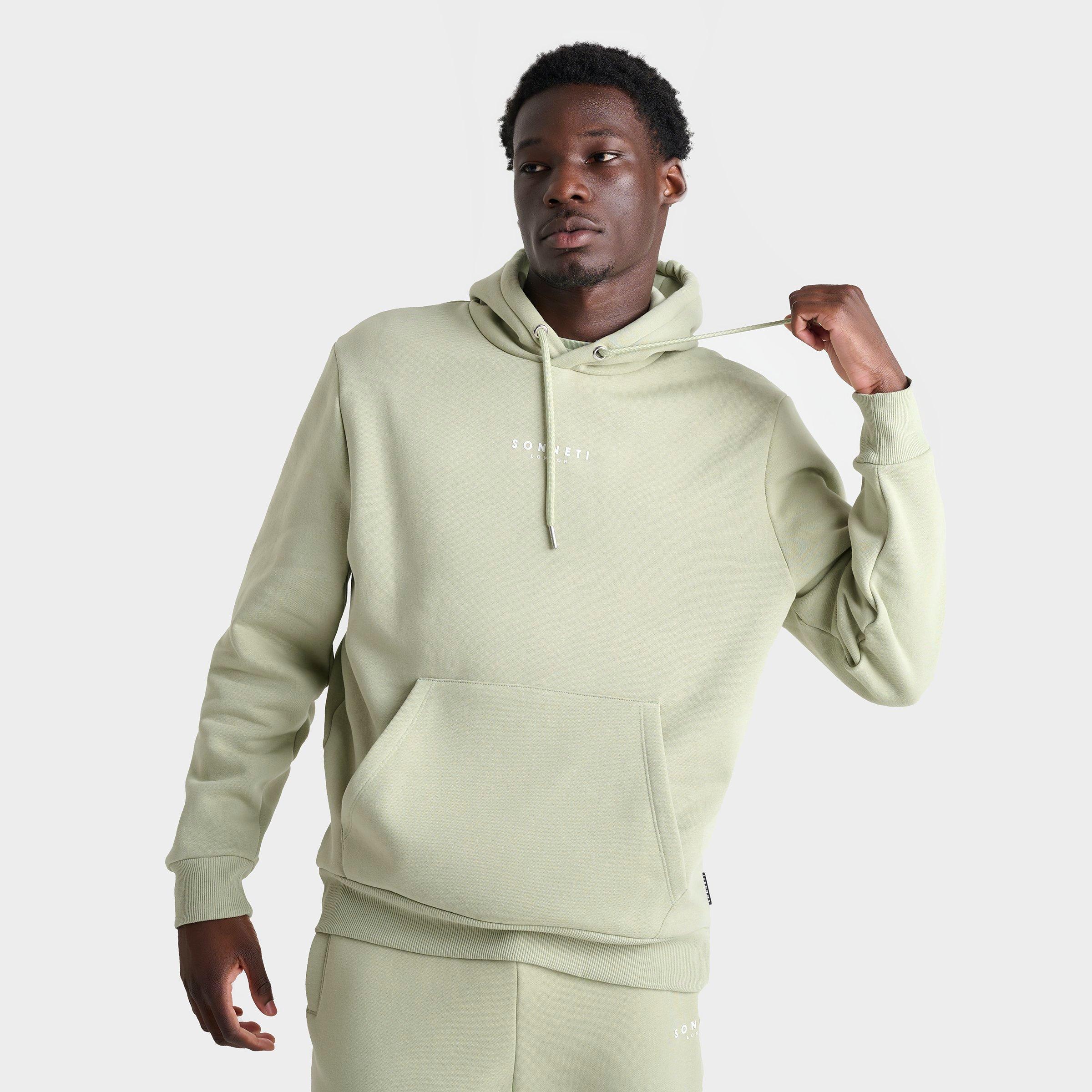Sonneti London Essential Hoodie in Green/Jade Horizon Size Large Cotton/Polyester
