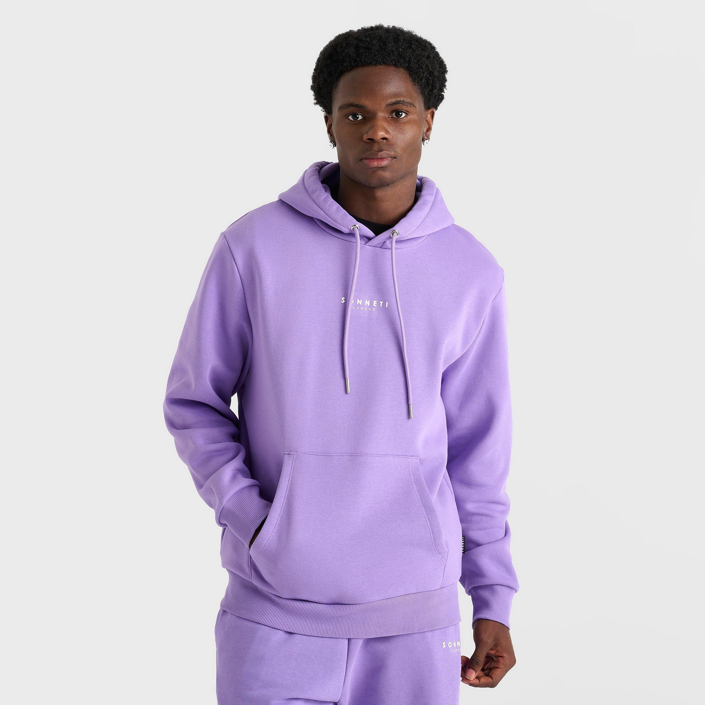 Sonneti Men's London Essential Hoodie in Lilac Size: XS