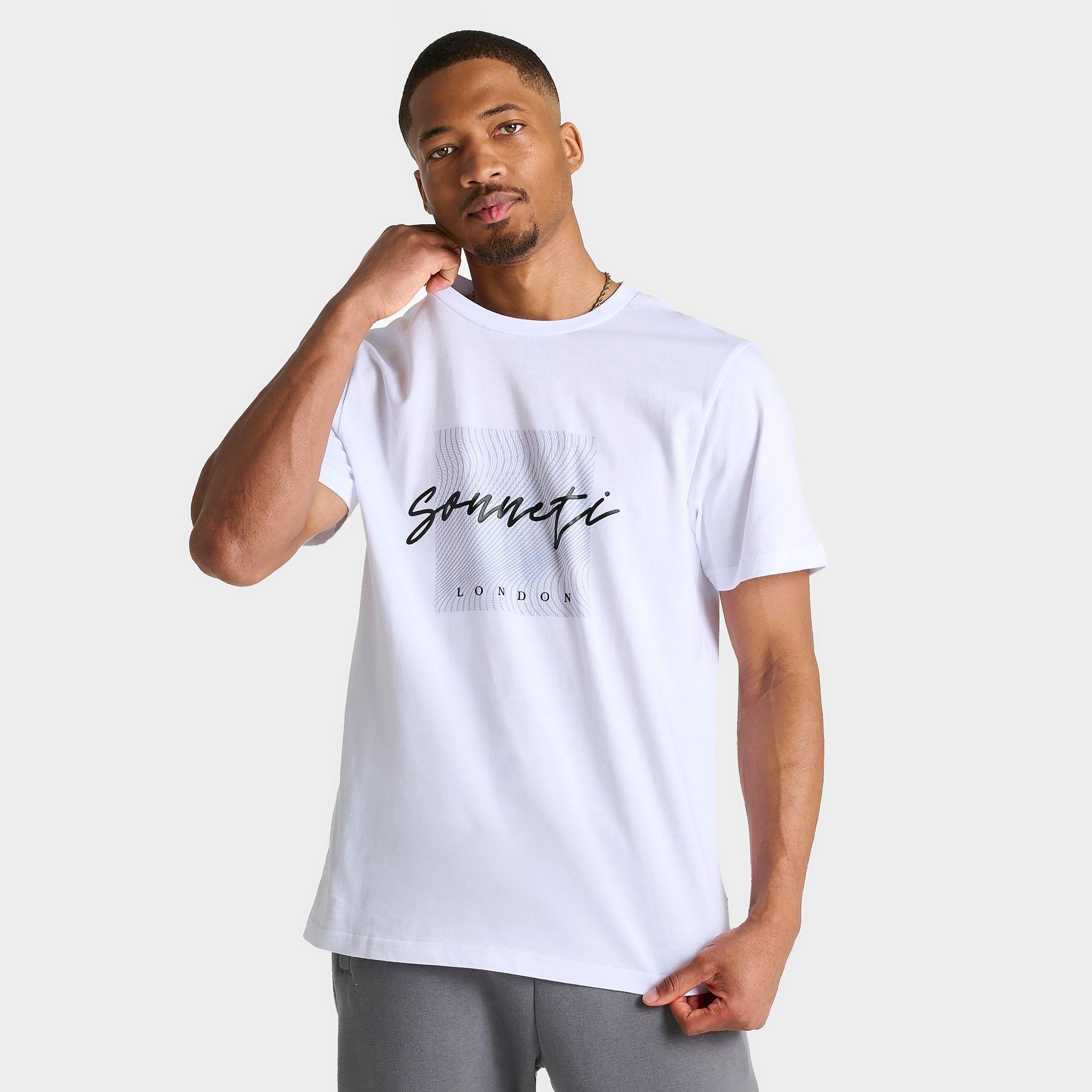 Shop Supply And Demand Finishline Men's Sonneti Script Logo T-shirt In White/black
