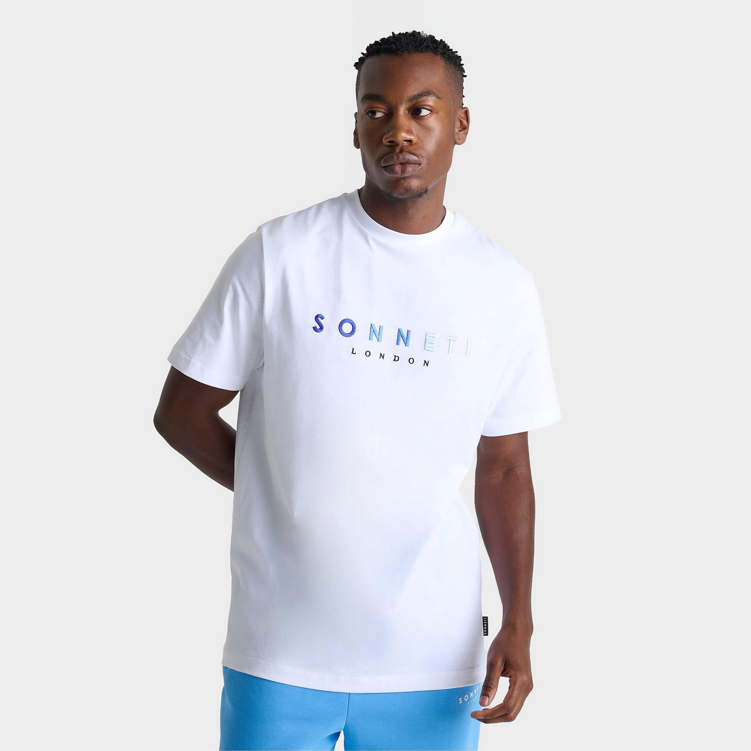 Shop Sonneti Men's Hare T-shirt In White/azure Blue