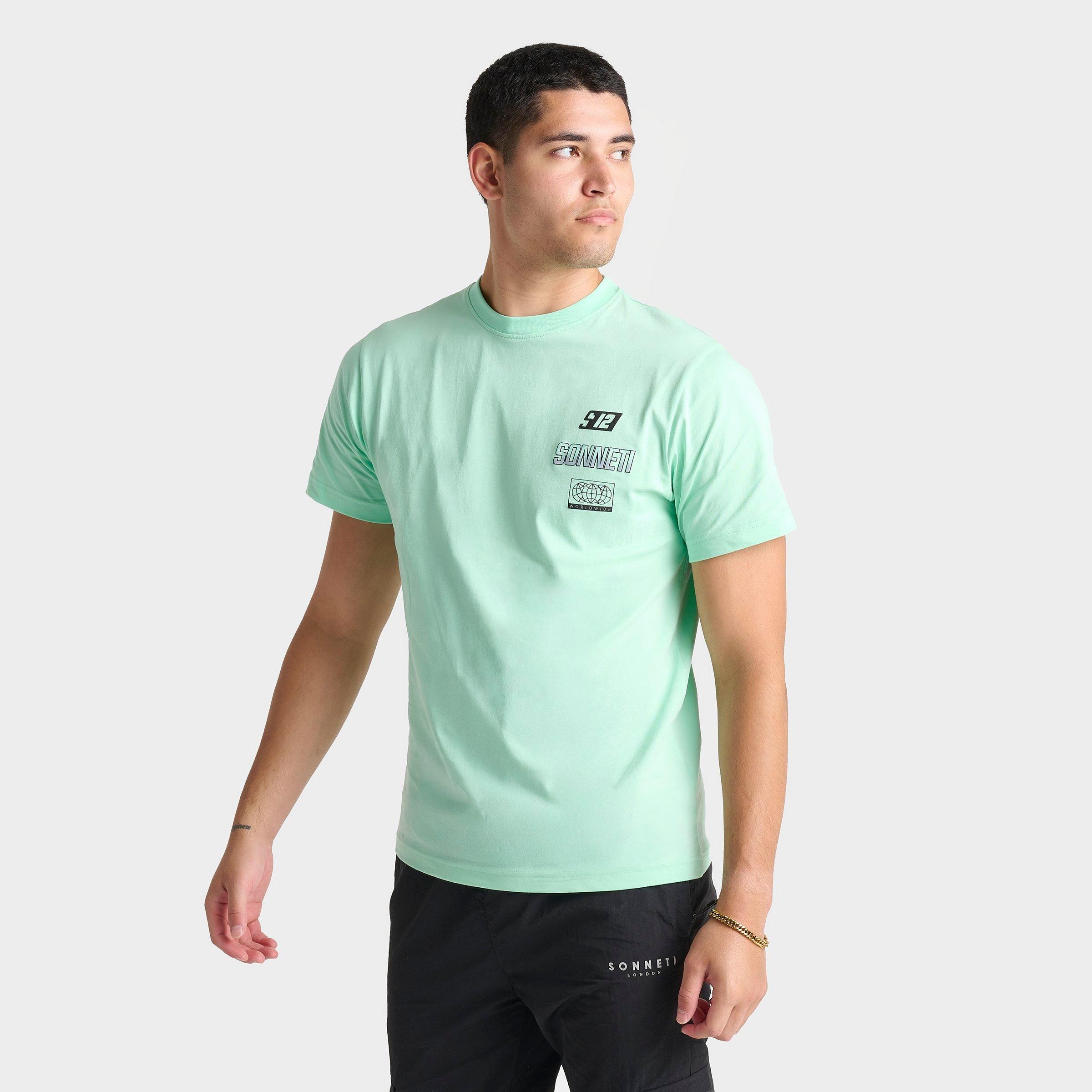 Sonneti Men's Logan Graphic T-Shirt in Green/Beach Glass Size Medium 100% Cotton