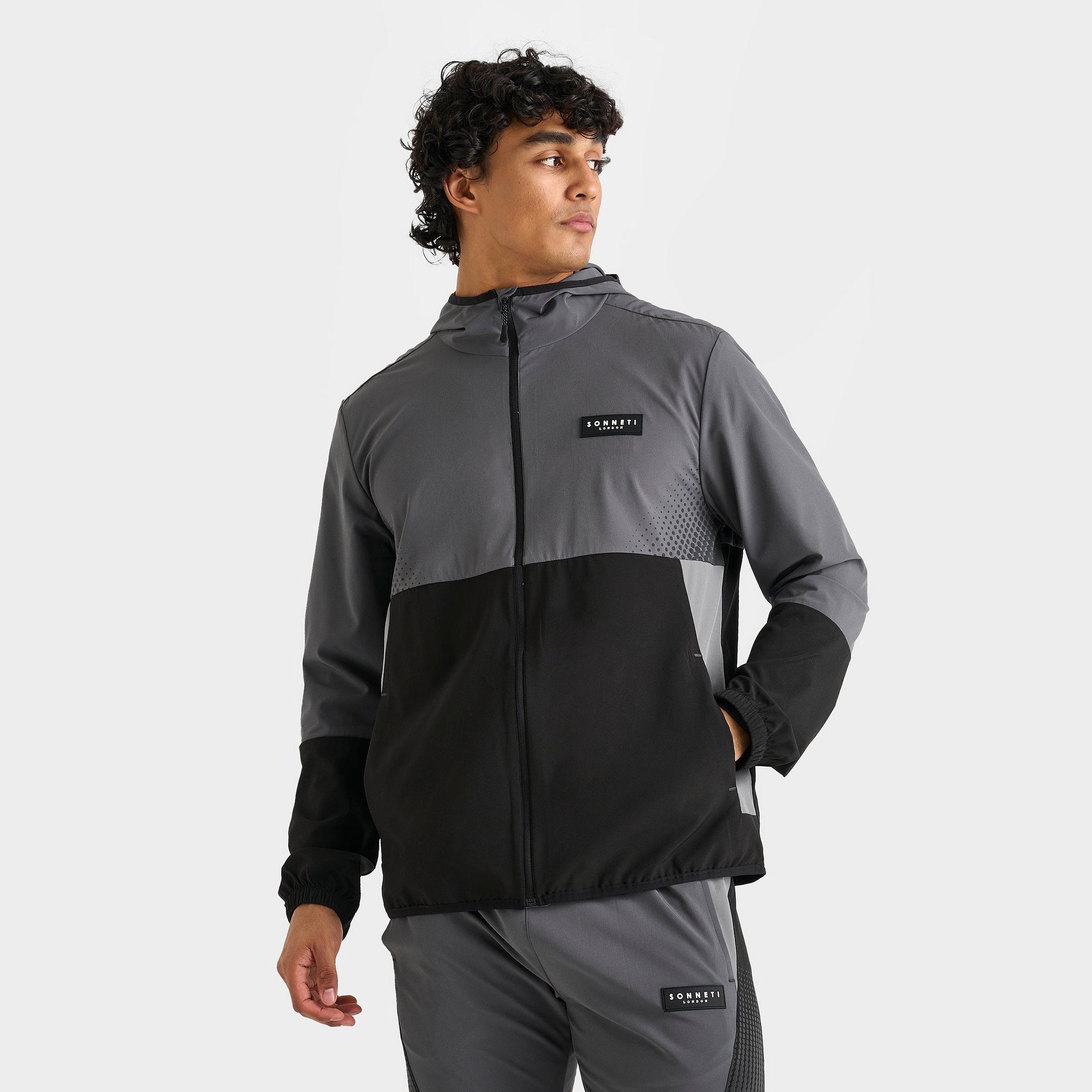 Sonneti Men's Elbrus Full-Zip Jacket in Black/Turbulence Size: Small
