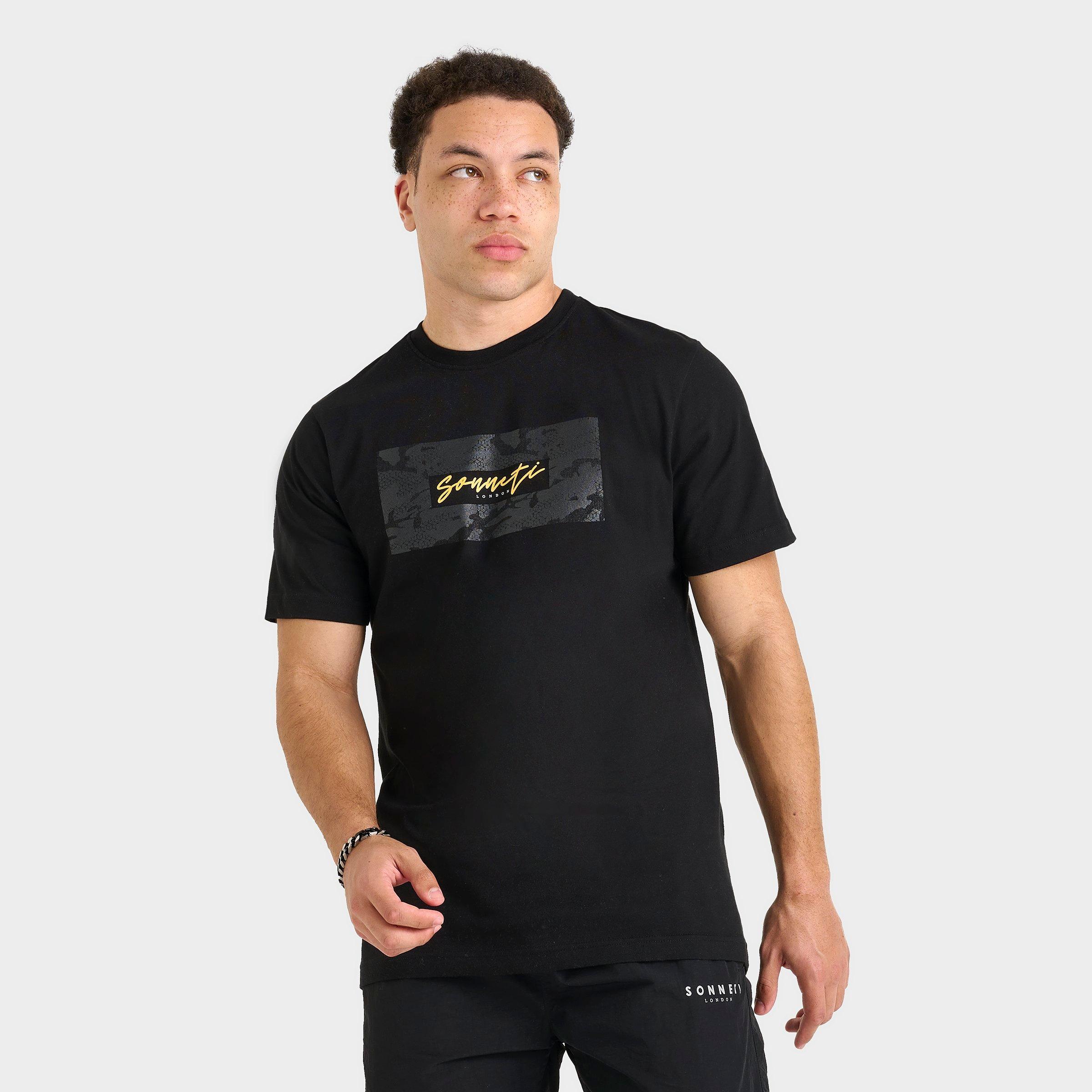 Sonneti Men's Control T-Shirt in Black/Black Size XS 100% Cotton