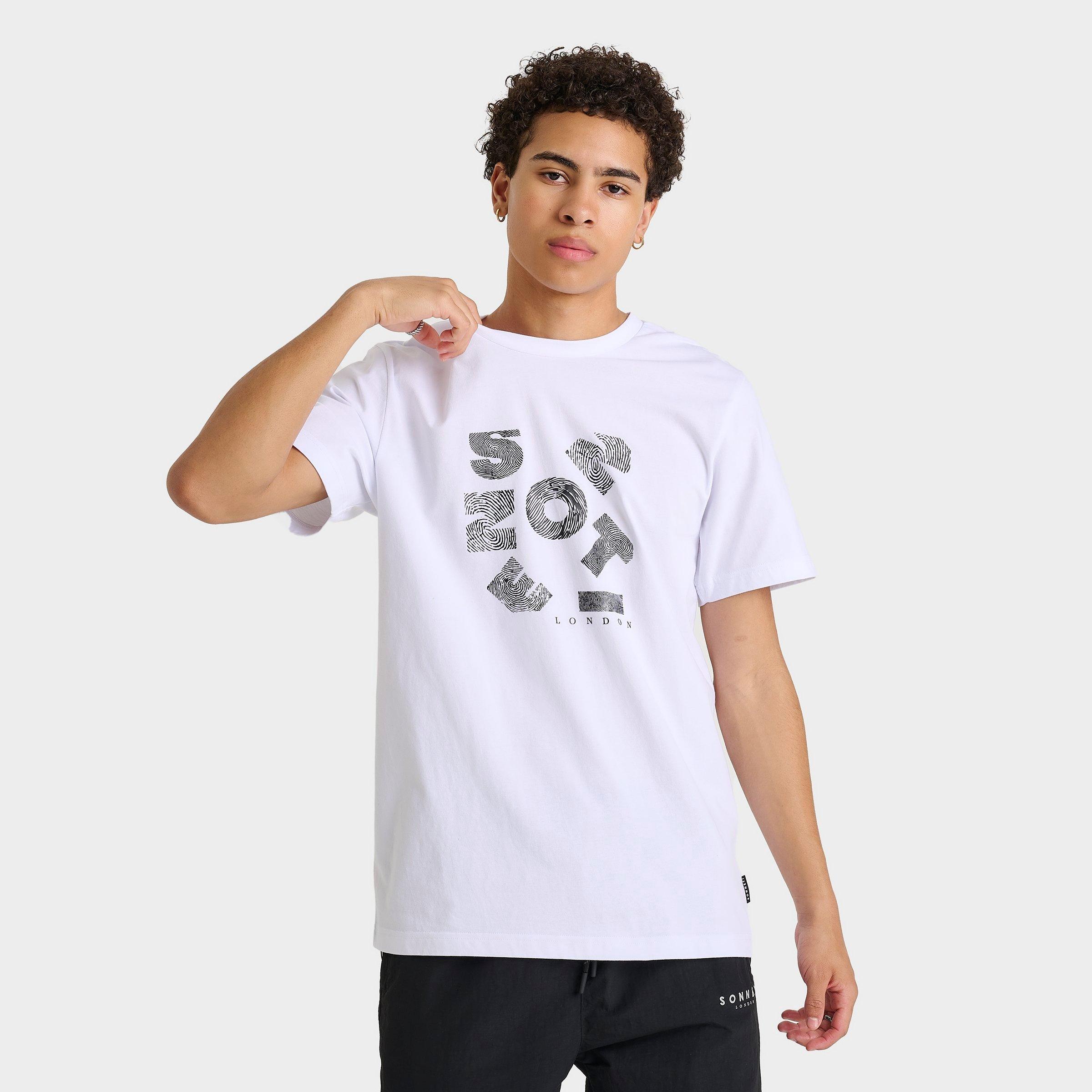 Sonneti Men's Chromes T-Shirt in White/Grey Size: XS