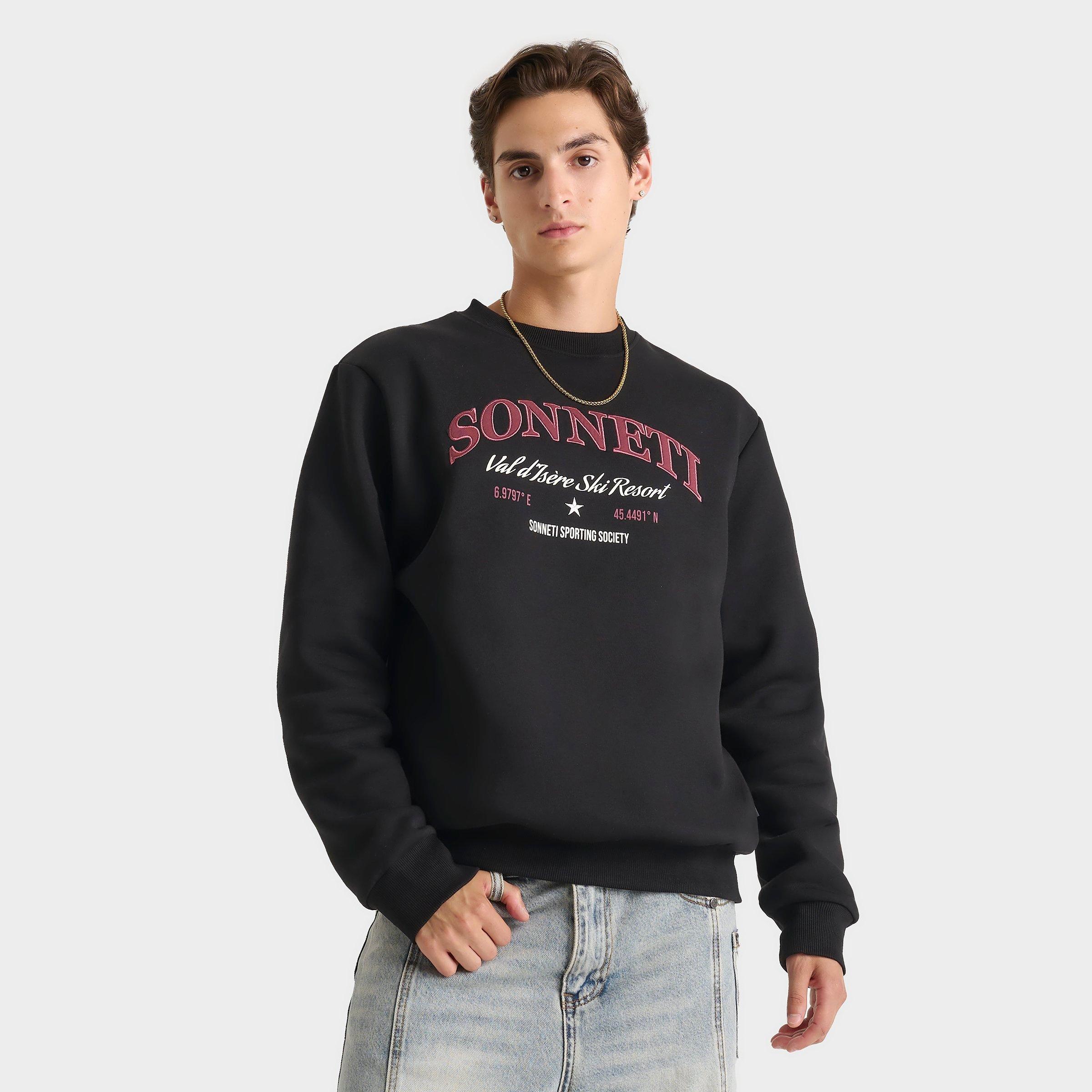 Sonneti Men's Degree Crewneck Sweatshirt in Black Size: Small