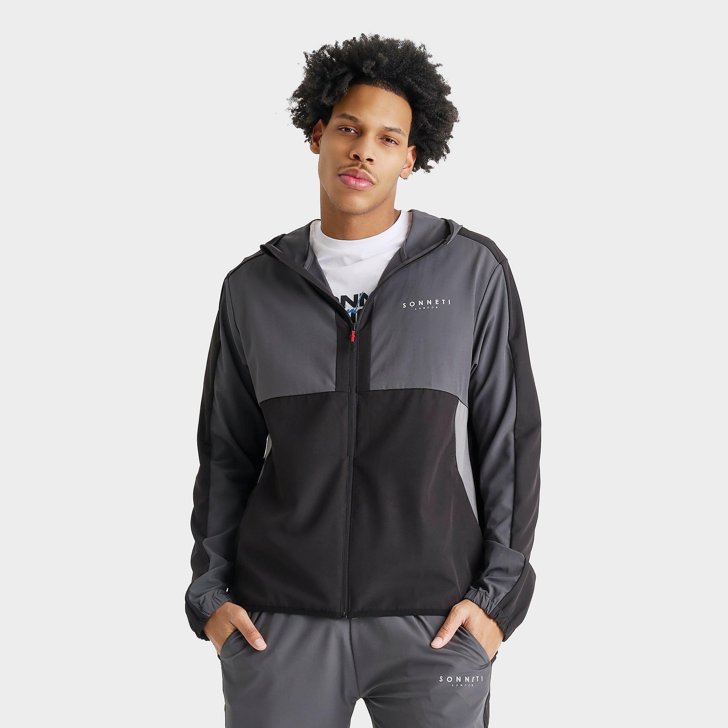Sonneti Men's Kazbek Full-Zip Jacket in Black/Grey Size: Large