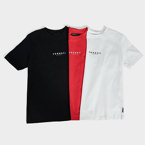 Sonneti Kids' London T-shirt (3-pack) In Red/black/white