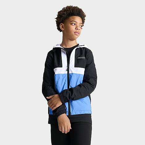 Shop Sonneti Kids' Taron Full-zip Jacket In Black/blithe/white