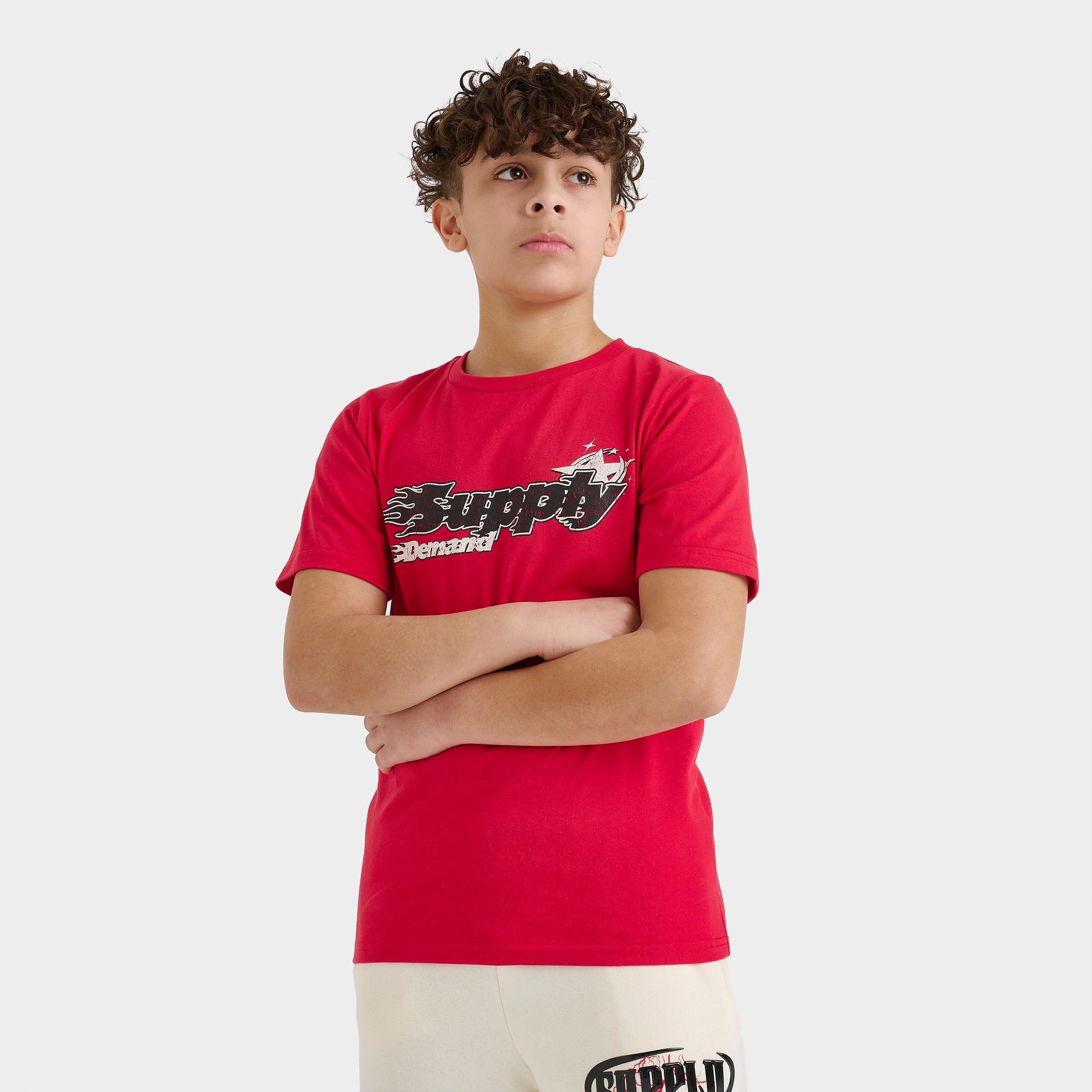 【SATIIIZ】Heden Printed Short-Sleeved T-Shirt Streetz Iz Watchin Big Boys' Black Excellence Lion Tee