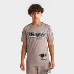 【SATIIIZ】Fitz Band Printed Short Sleeve T-Shirt SIW_SIW5179-BLK_M-