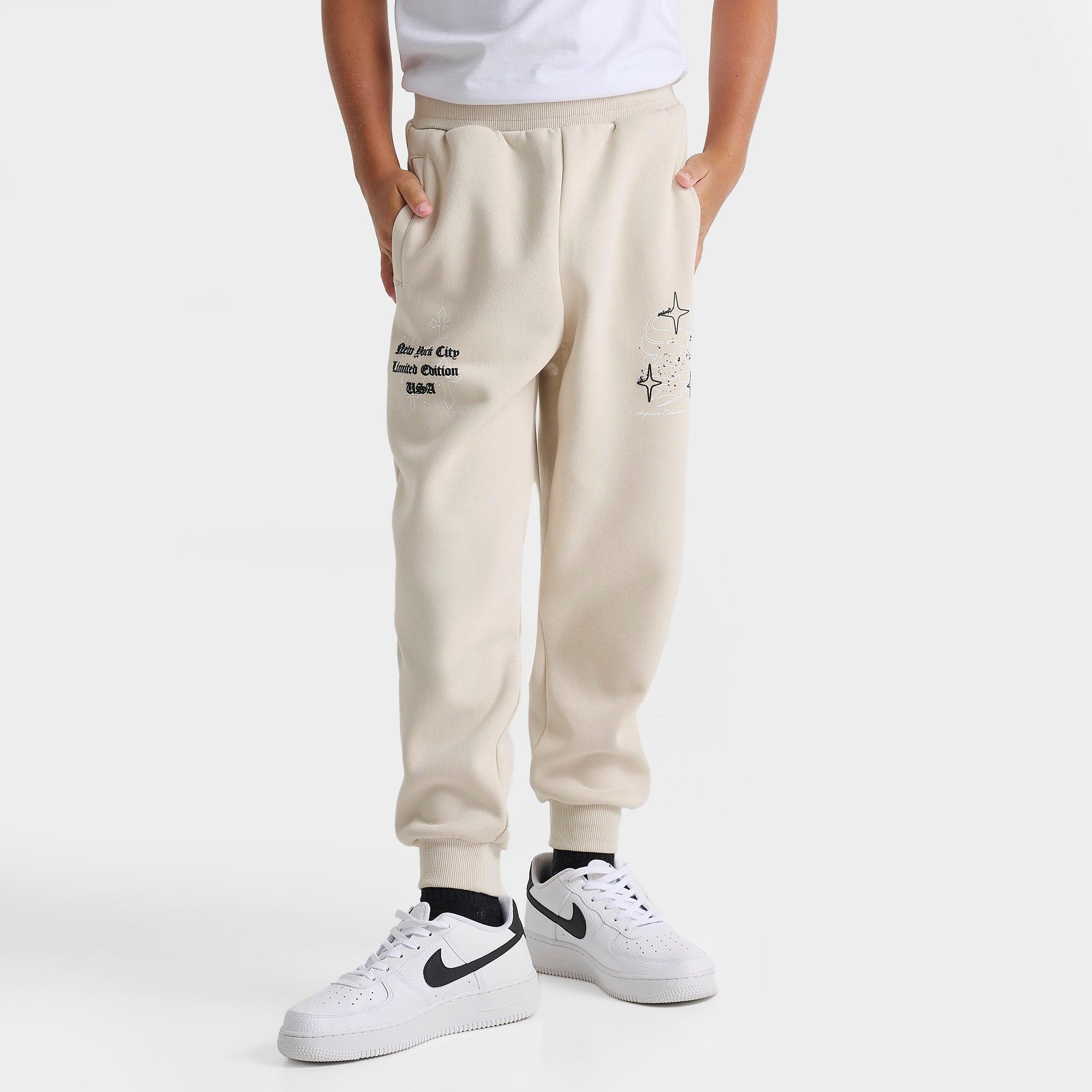 Supply & Demand Big Kids Vito Jogger Pants in Ancient Scroll Beige Size: Small