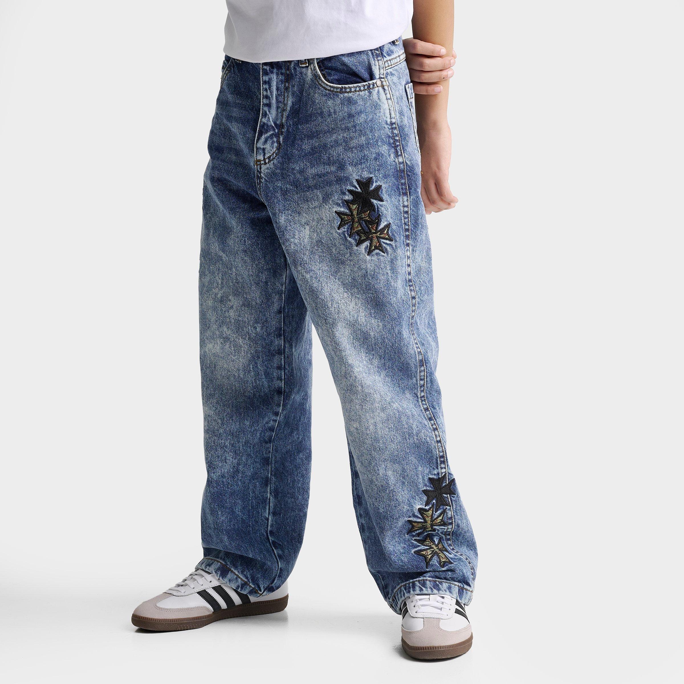 Supply & Demand Big Kids Slate Denim Jeans in Stone Wash Size: Small