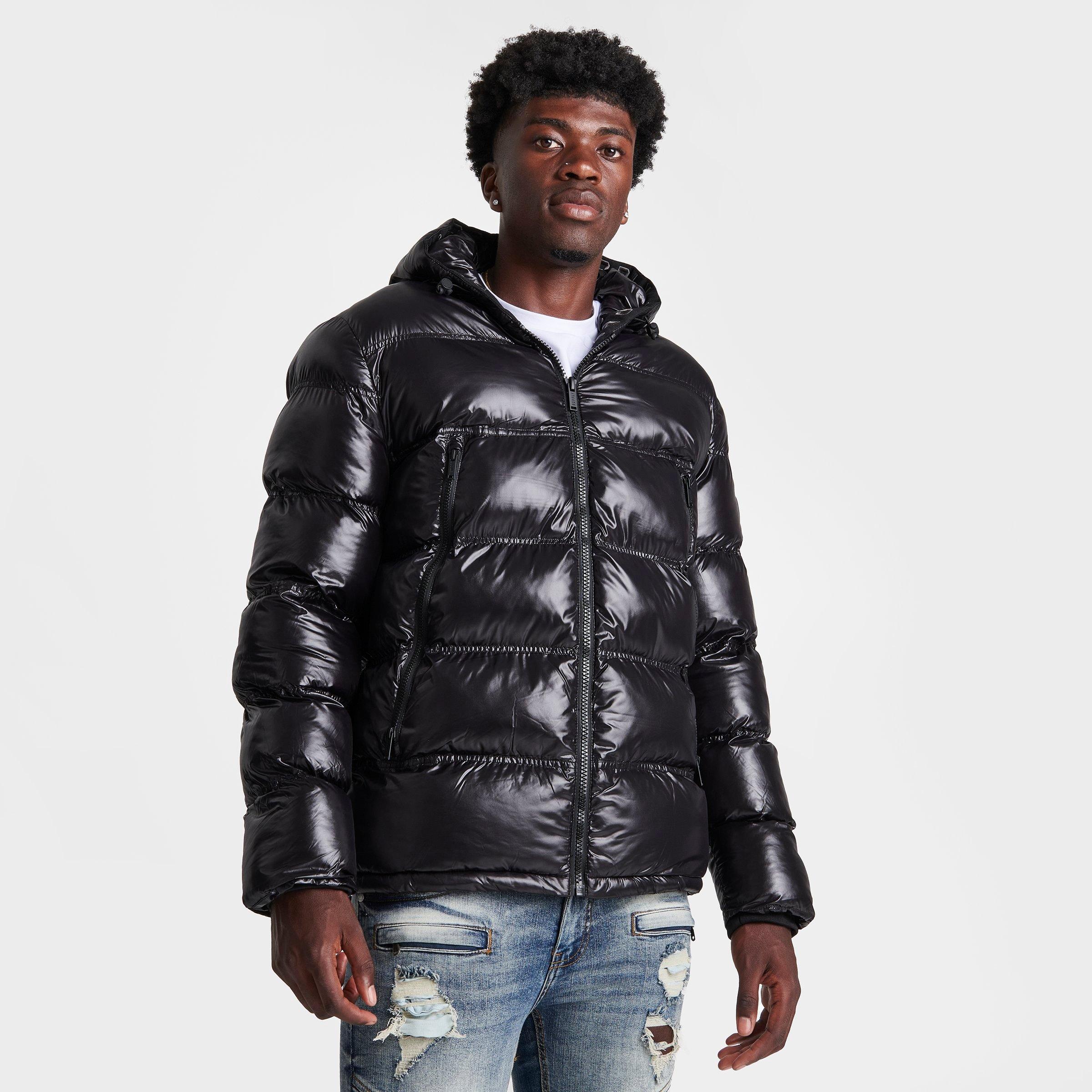 Sonneti Supply And Demand Men's Novo Puffer Jacket In Shiny Black ...