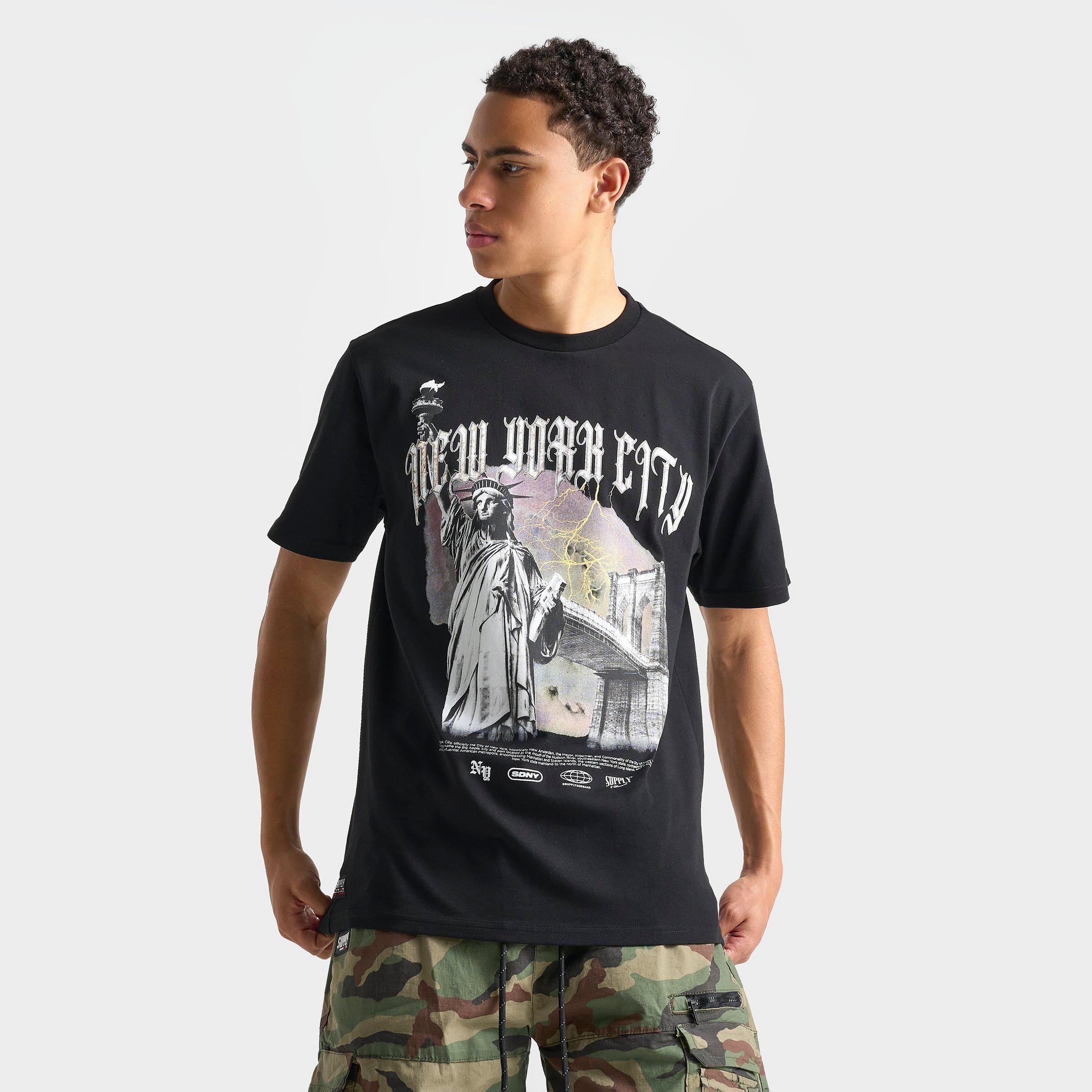 Shop Supply And Demand Men's Nyc Cabbed Graphic T-shirt In Black
