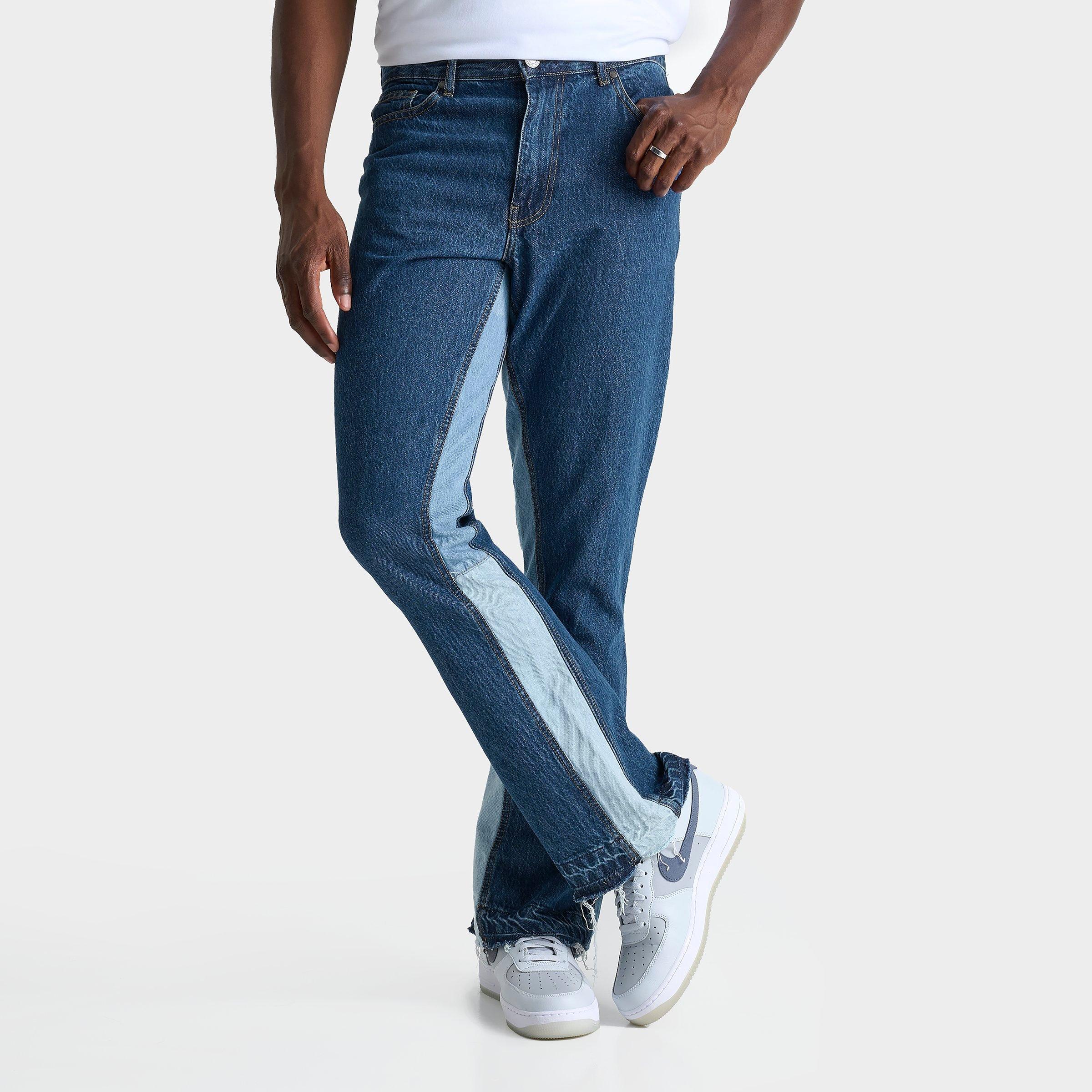 Supply And Demand Men's Reyer Flare Denim Jeans In Mid Wash Denim