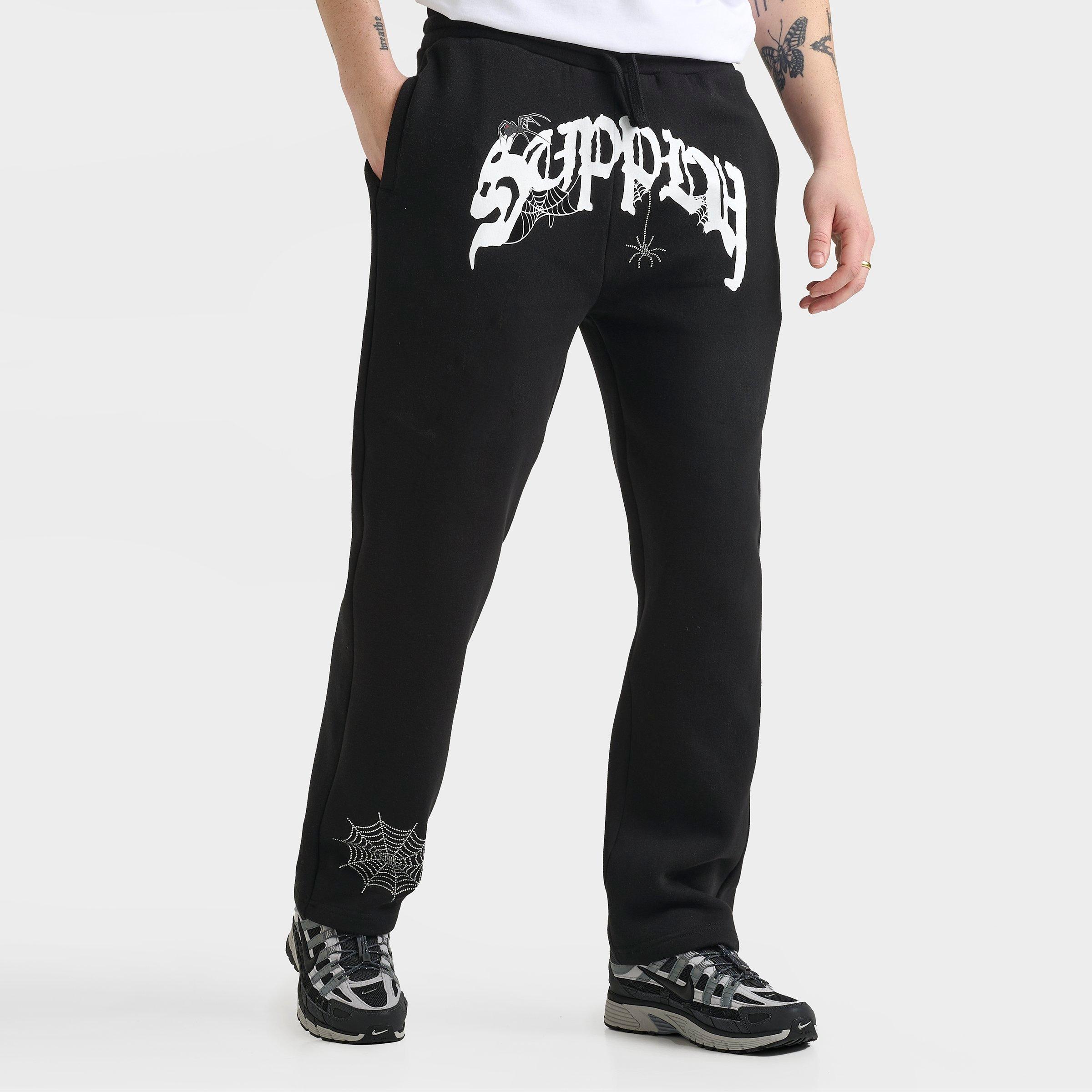 Supply And Demand Men's Crawler Fleece Sweatpants in Black/Black Size XL Cotton/Polyester/Fleece