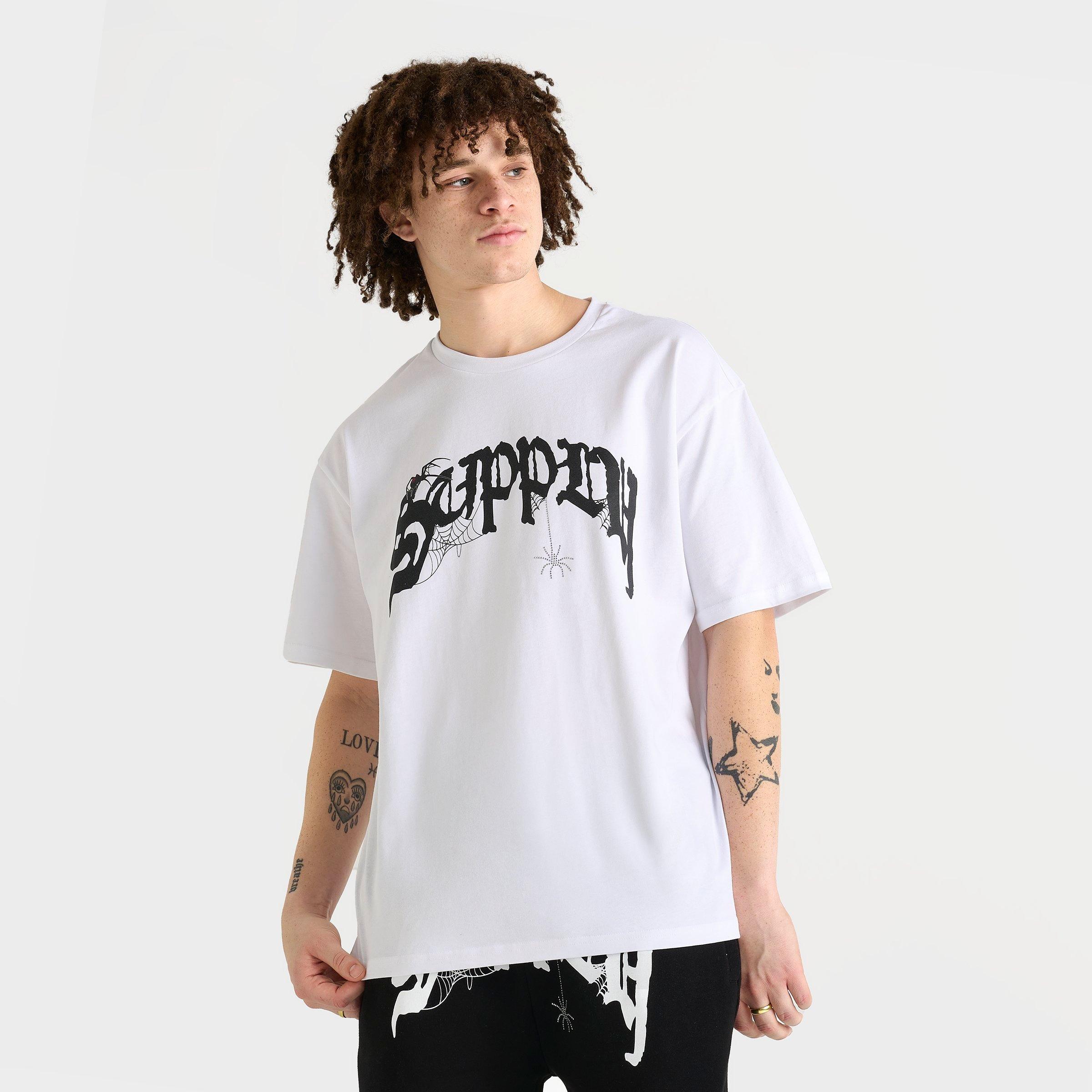 Supply And Demand Men's Crawler T-Shirt in White/Optic White Size Large Cotton