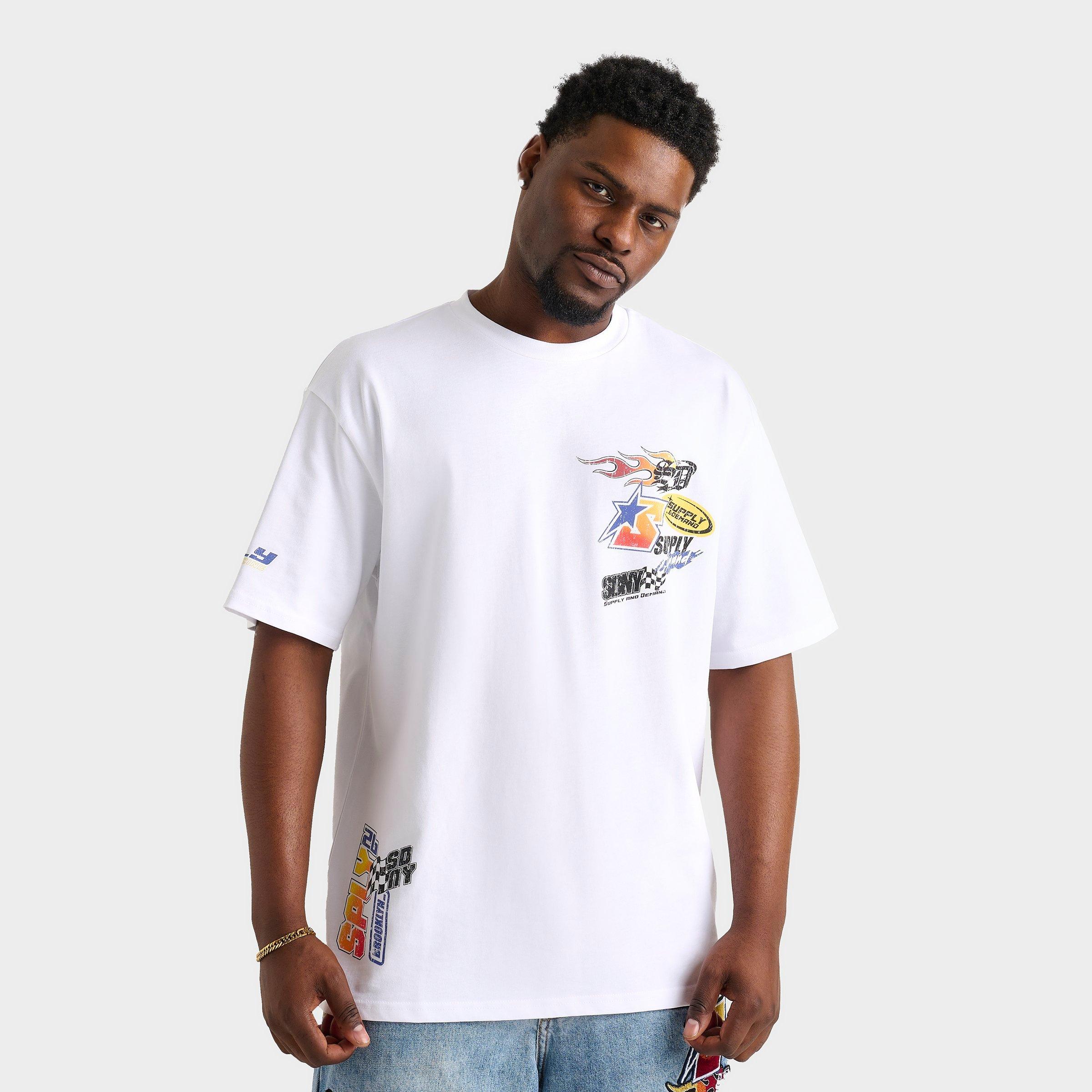 Supply And Demand Men's Marv T-Shirt in White/Optic White Size XL 100% Cotton