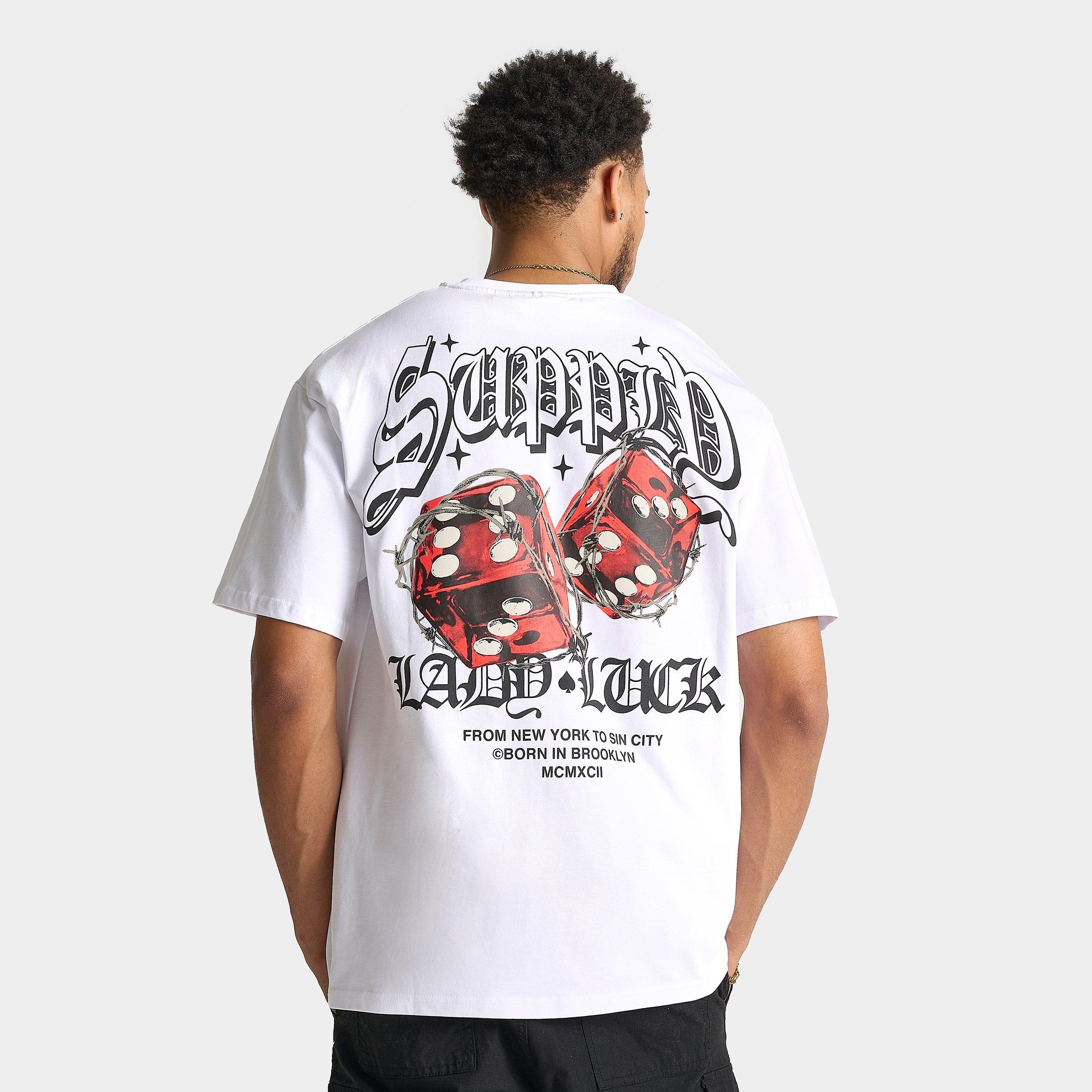 Supply And Demand Men's Roller T-Shirt in White/White Size Large 100% Cotton