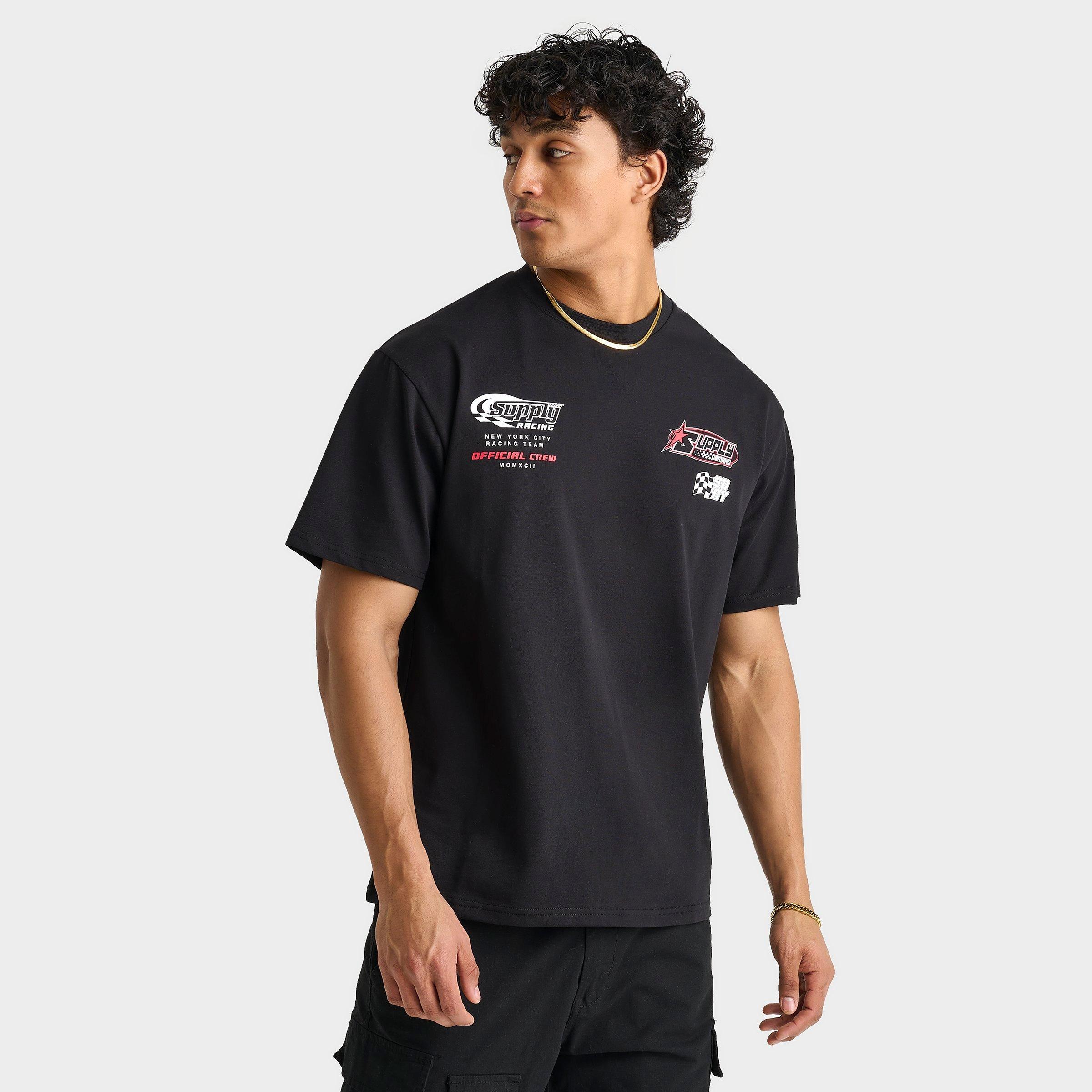 Supply & Demand Men's Track T-Shirt in Black Size: Small