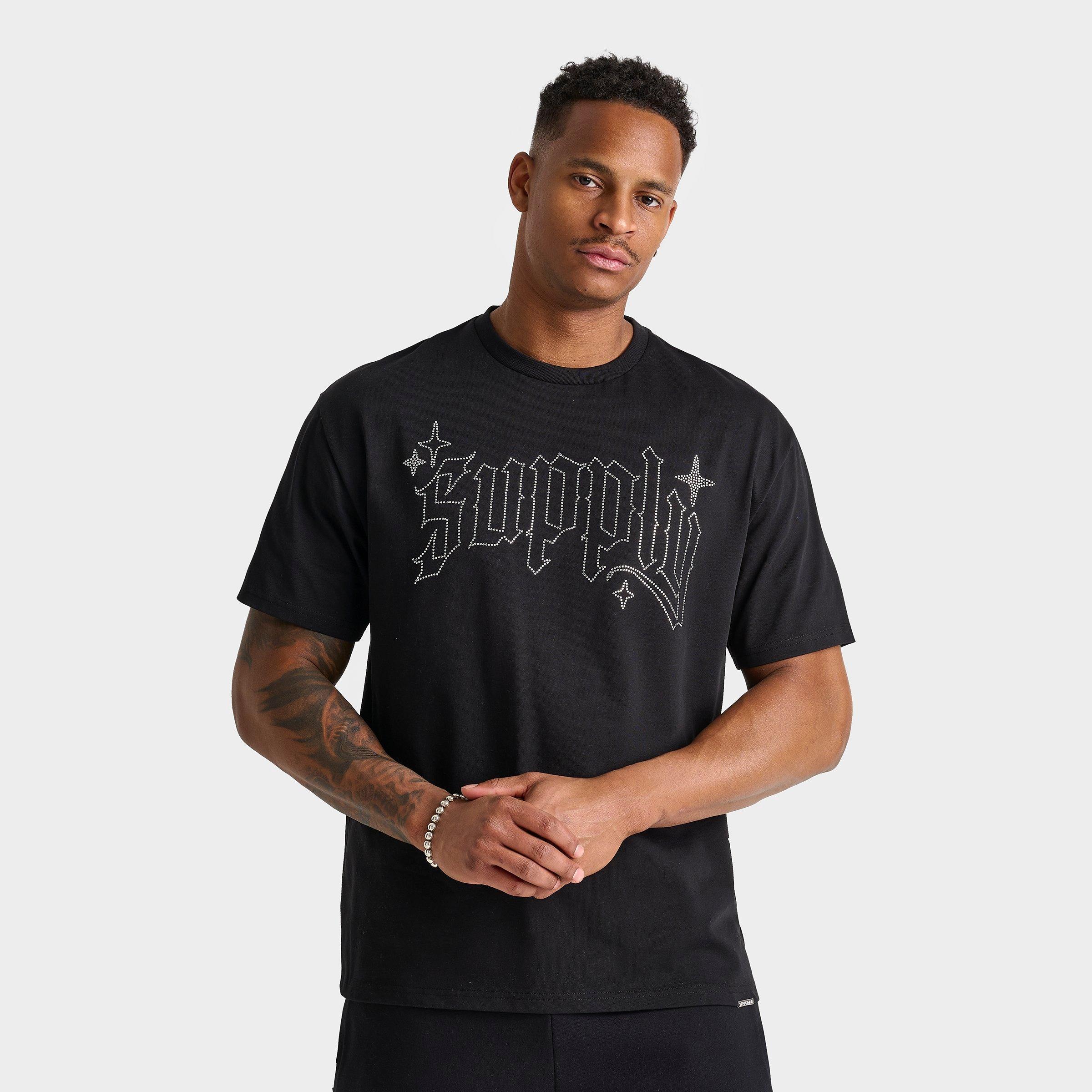 Supply And Demand Men's Hartyside T-Shirt in Black/Black Size Large 100% Cotton