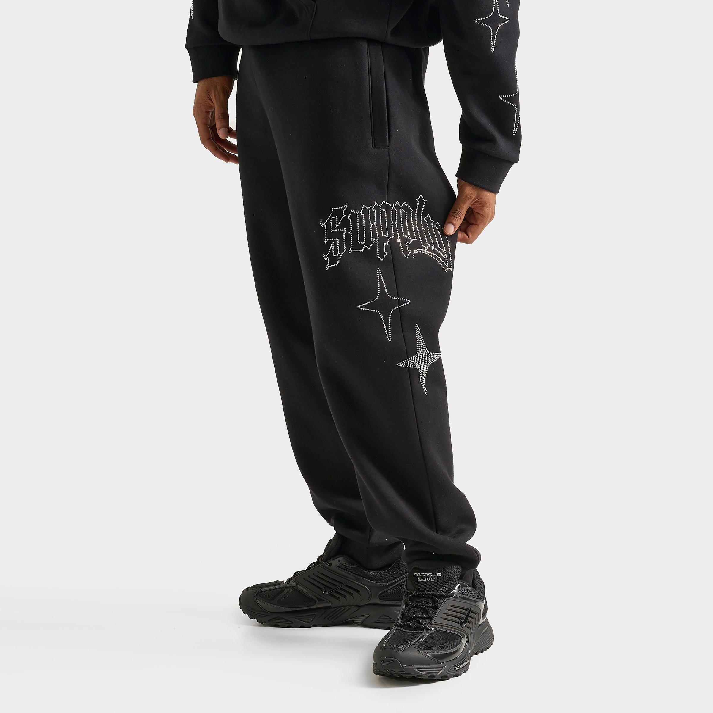 Supply And Demand Men's Hartyside Jogger Sweatpants in Black/Black Size XL Cotton/Polyester/Fleece