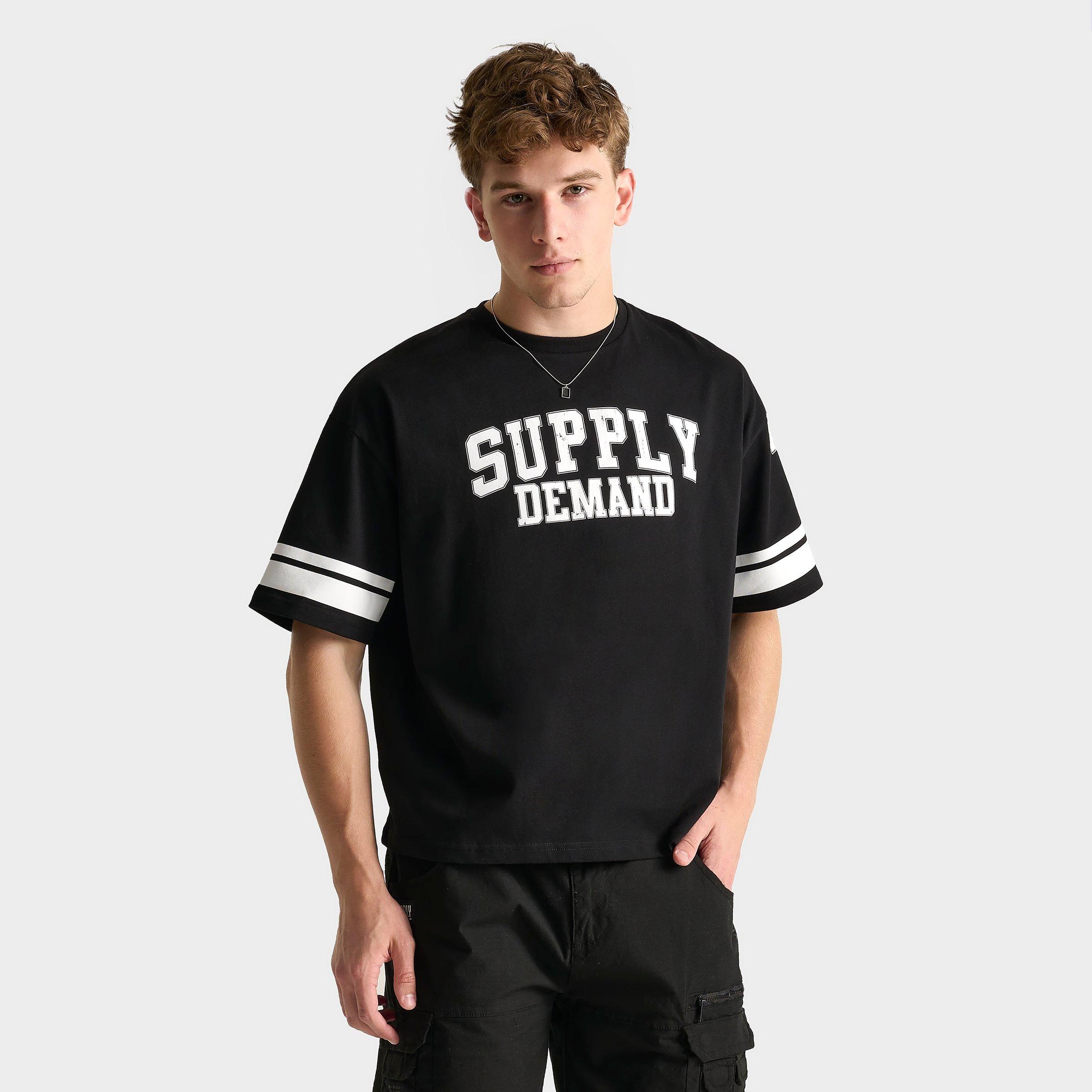 Supply And Demand Men's State T-Shirt in Black/Black Size XL 100% Cotton/Jersey Shirt